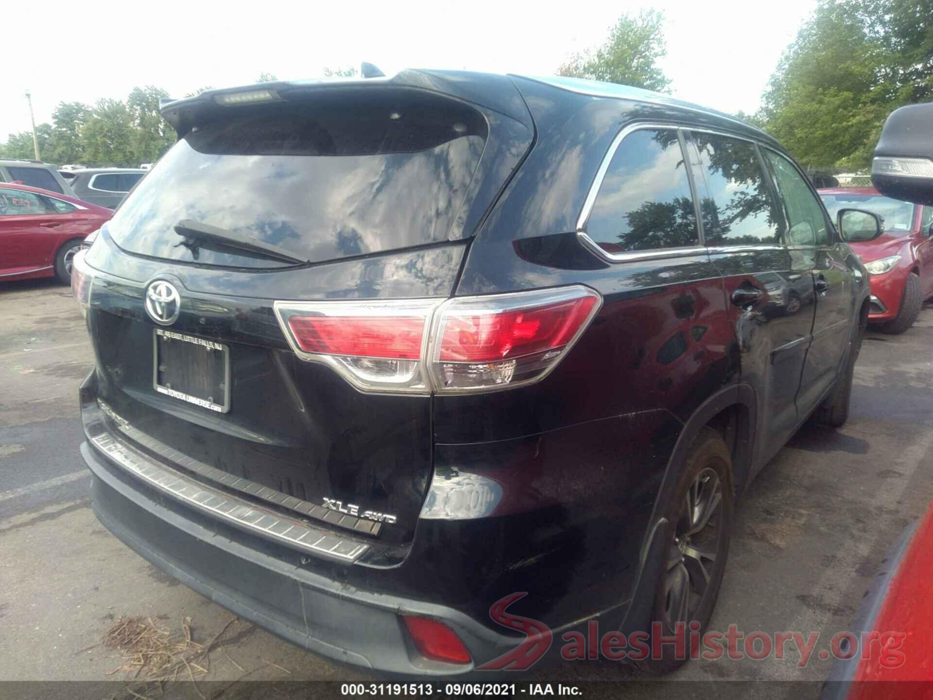 5TDJKRFH3GS258682 2016 TOYOTA HIGHLANDER