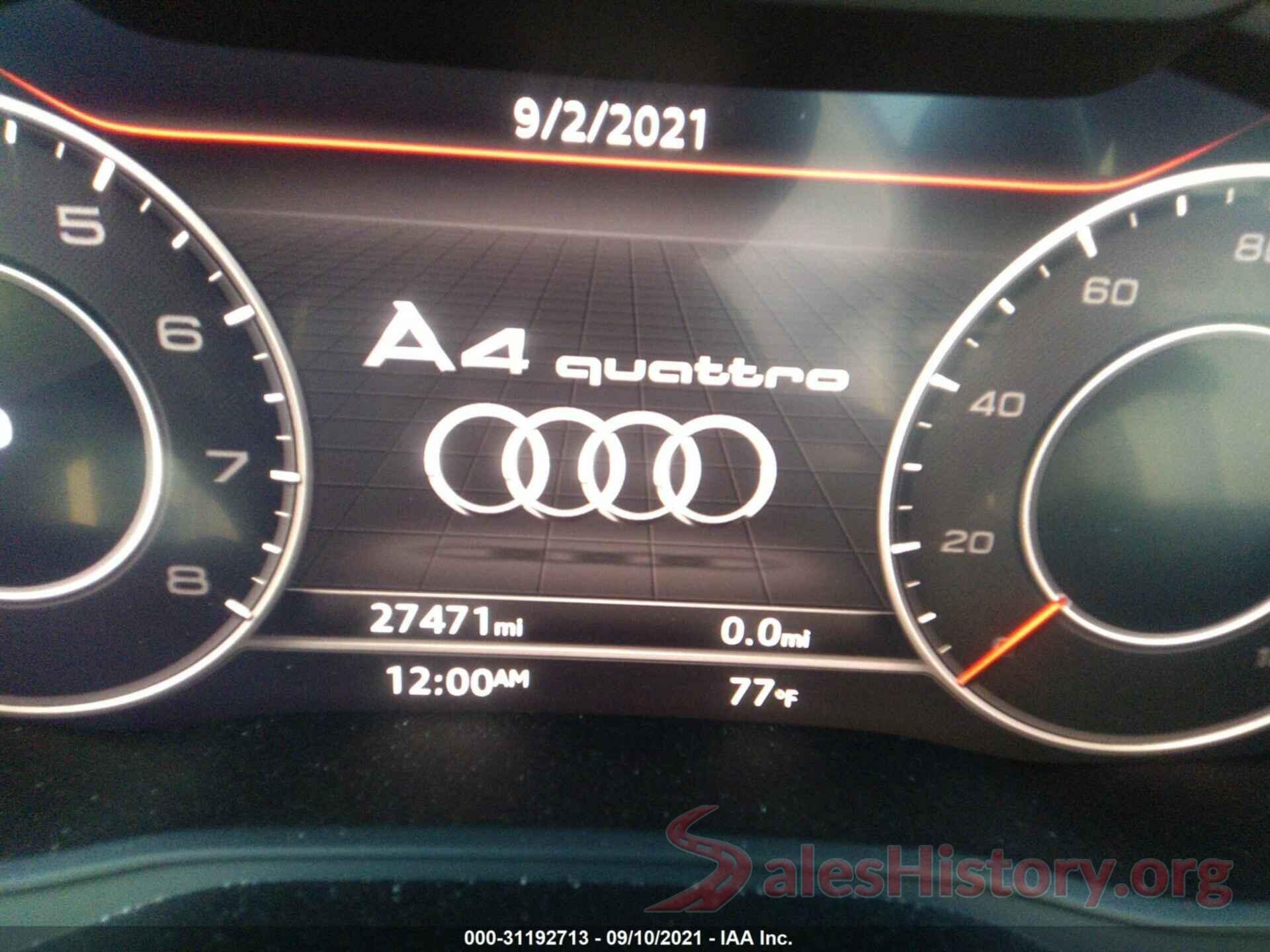 WAUENAF41KN012250 2019 AUDI A4