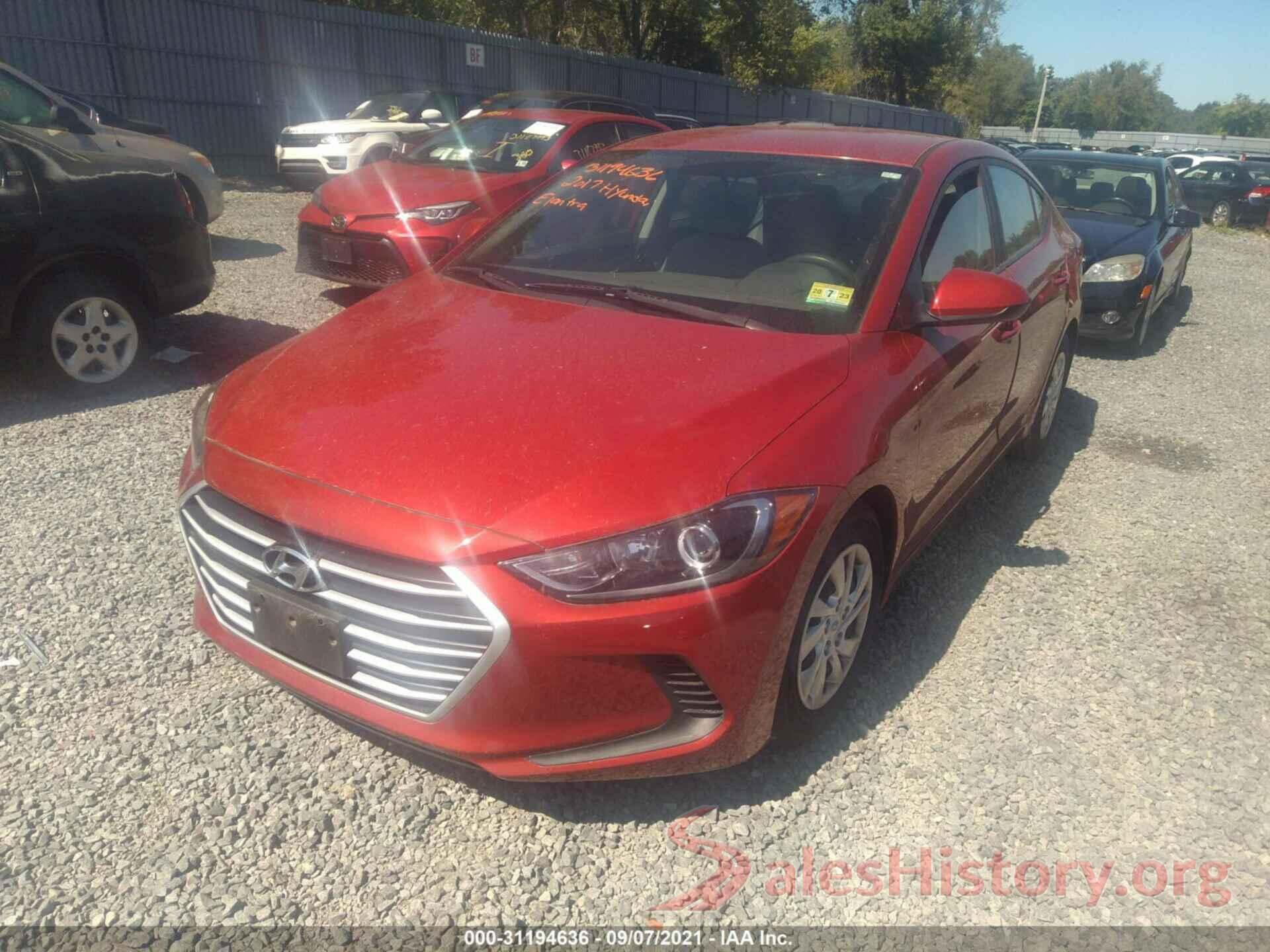 5NPD74LF9HH087657 2017 HYUNDAI ELANTRA