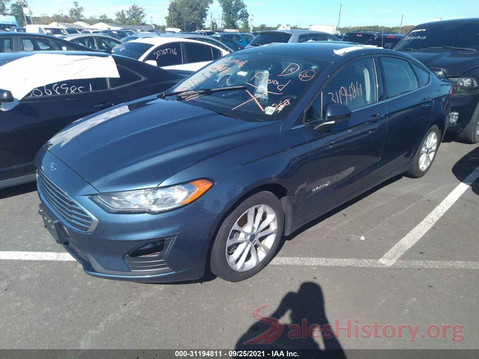 3FA6P0LU9KR101261 2019 FORD FUSION HYBRID