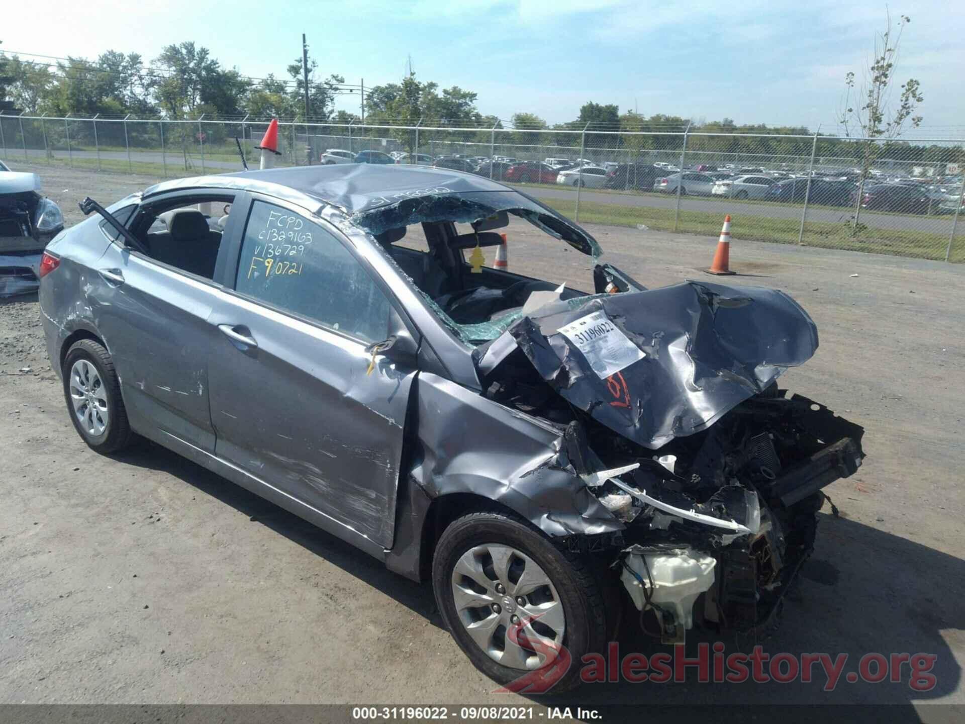 KMHCT4AE0GU136729 2016 HYUNDAI ACCENT