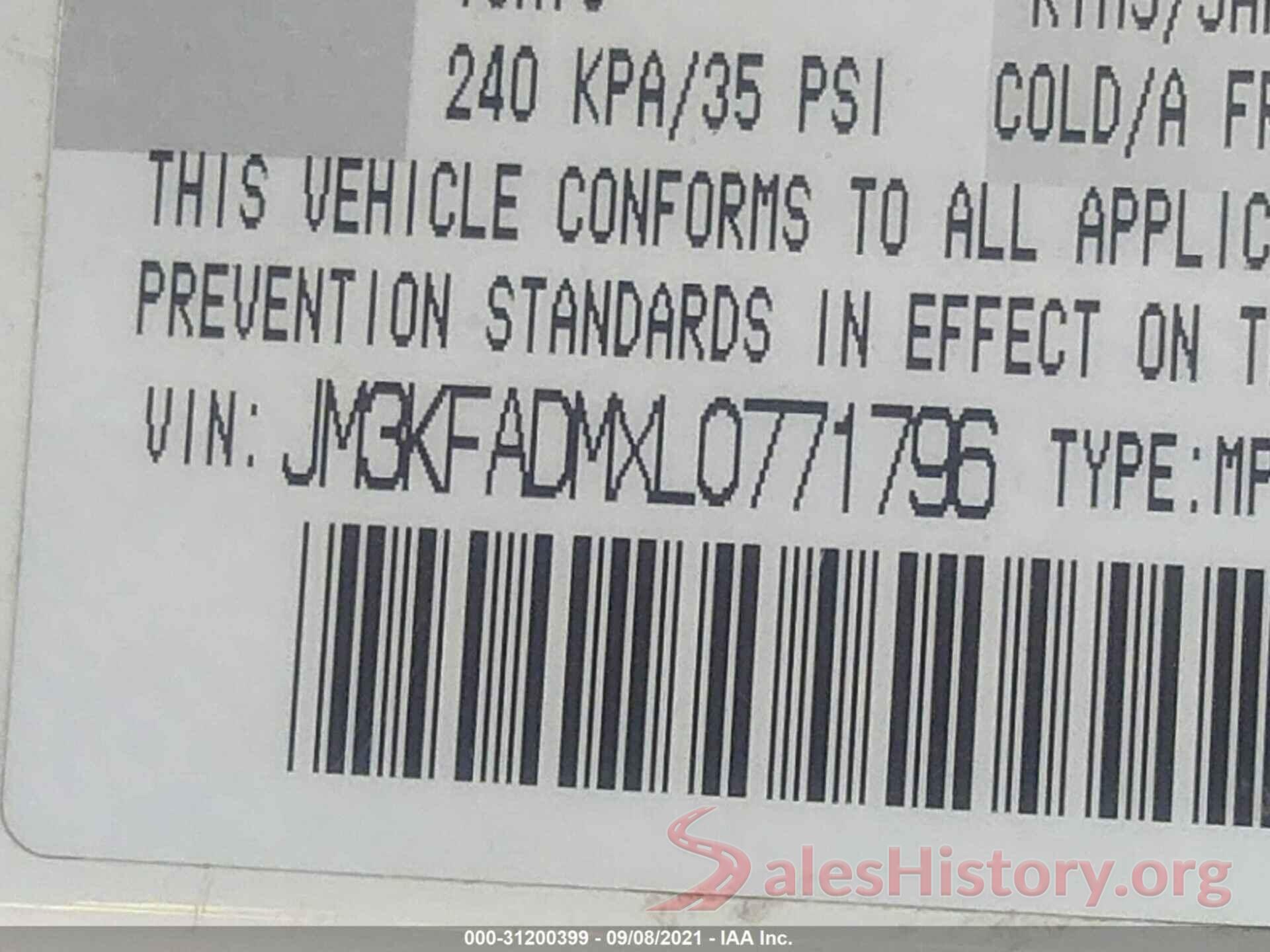 JM3KFADMXL0771796 2020 MAZDA CX-5