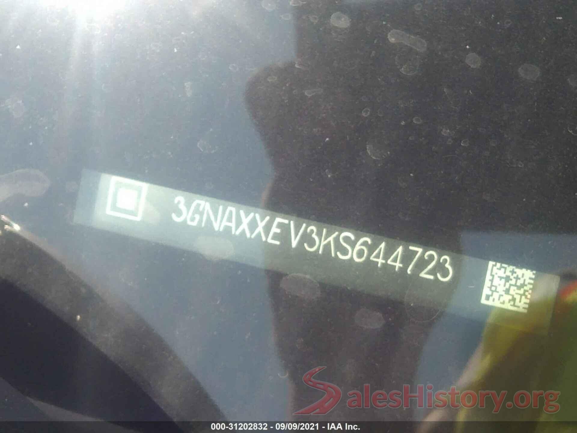 3GNAXXEV3KS644723 2019 CHEVROLET EQUINOX