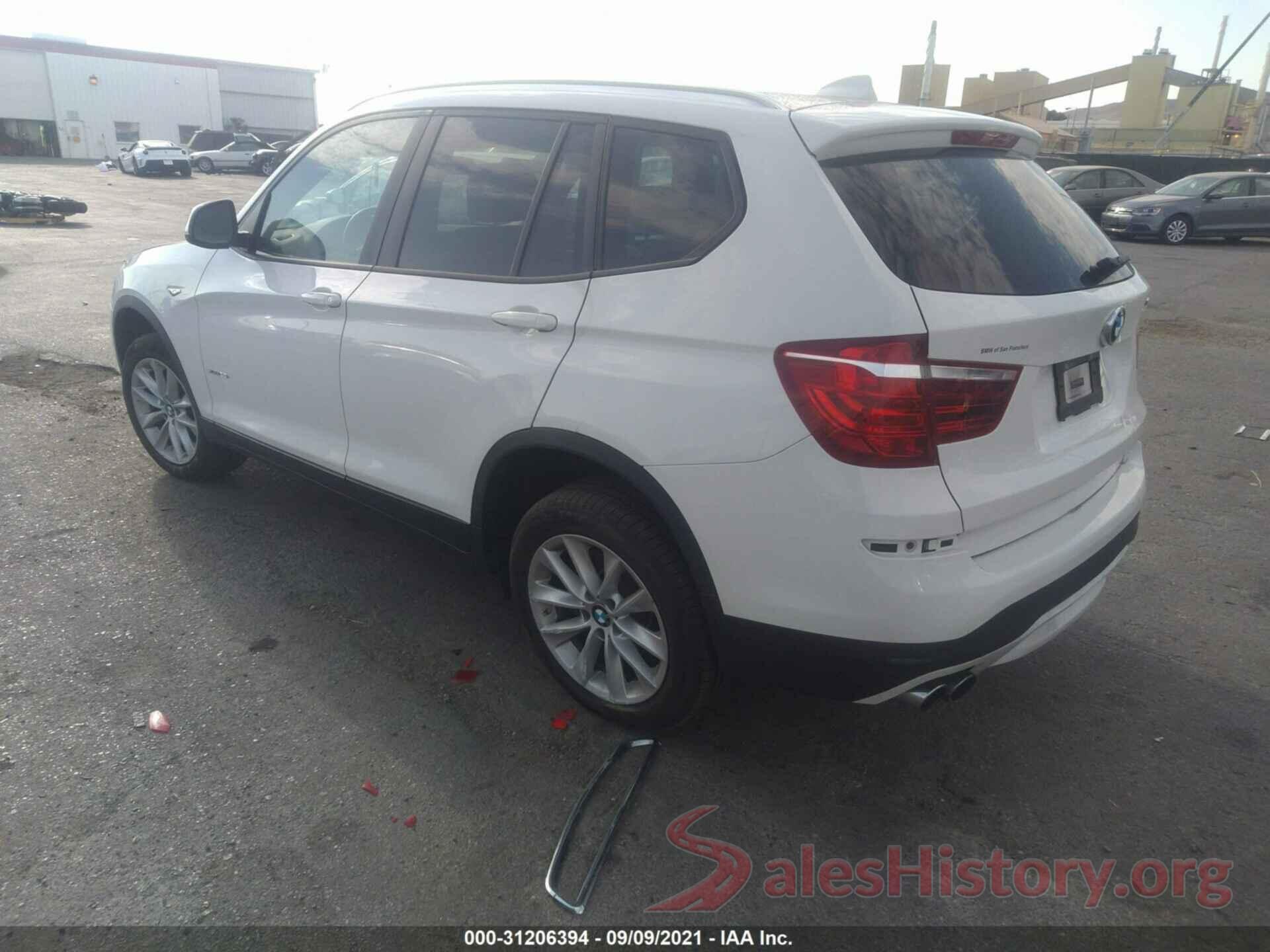 5UXWX9C35H0W73408 2017 BMW X3