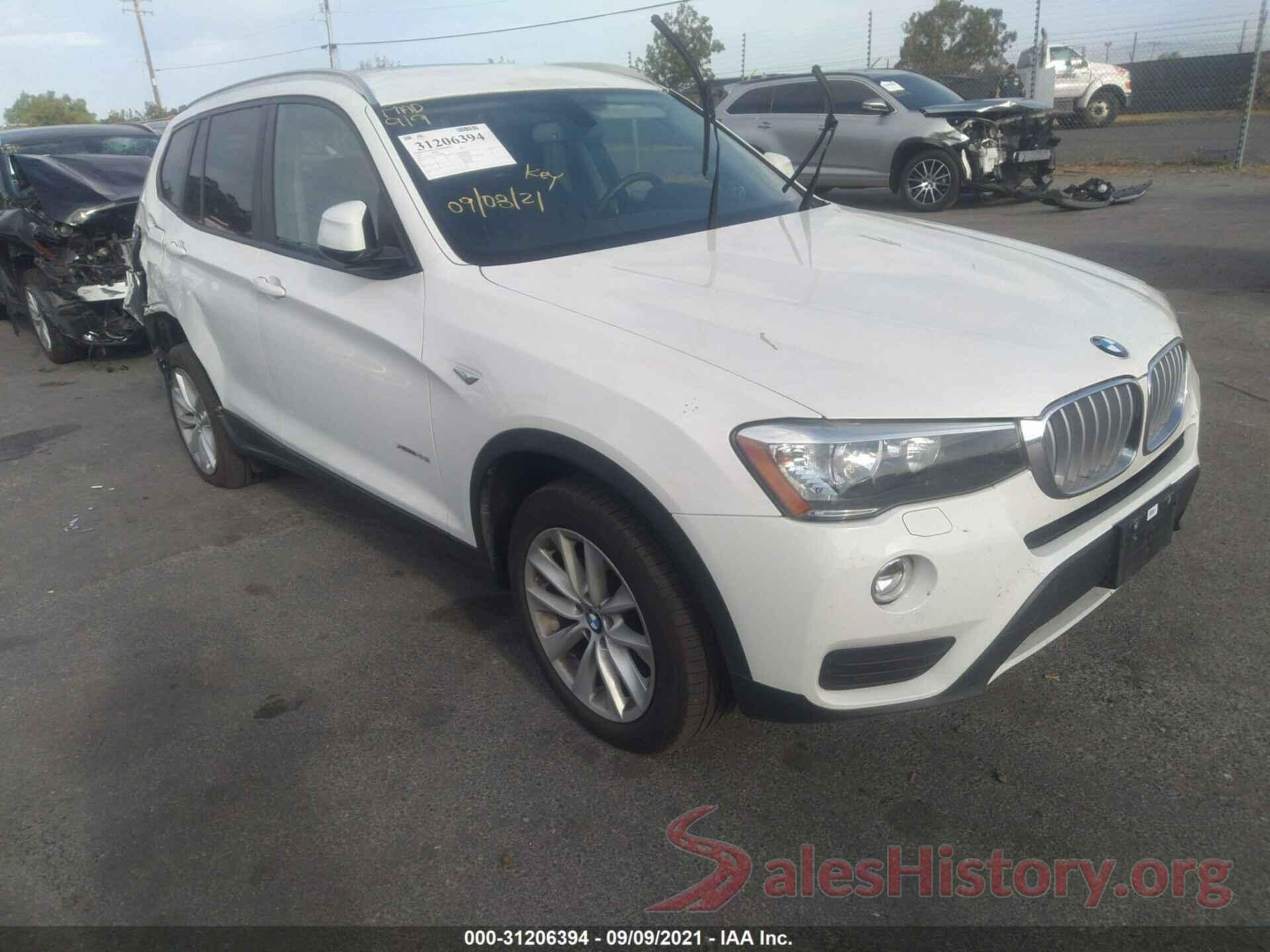 5UXWX9C35H0W73408 2017 BMW X3