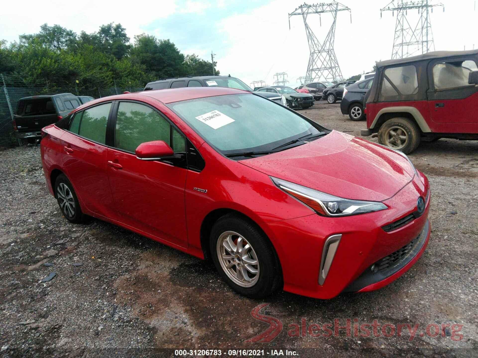 JTDL9RFU4L3016996 2020 TOYOTA PRIUS