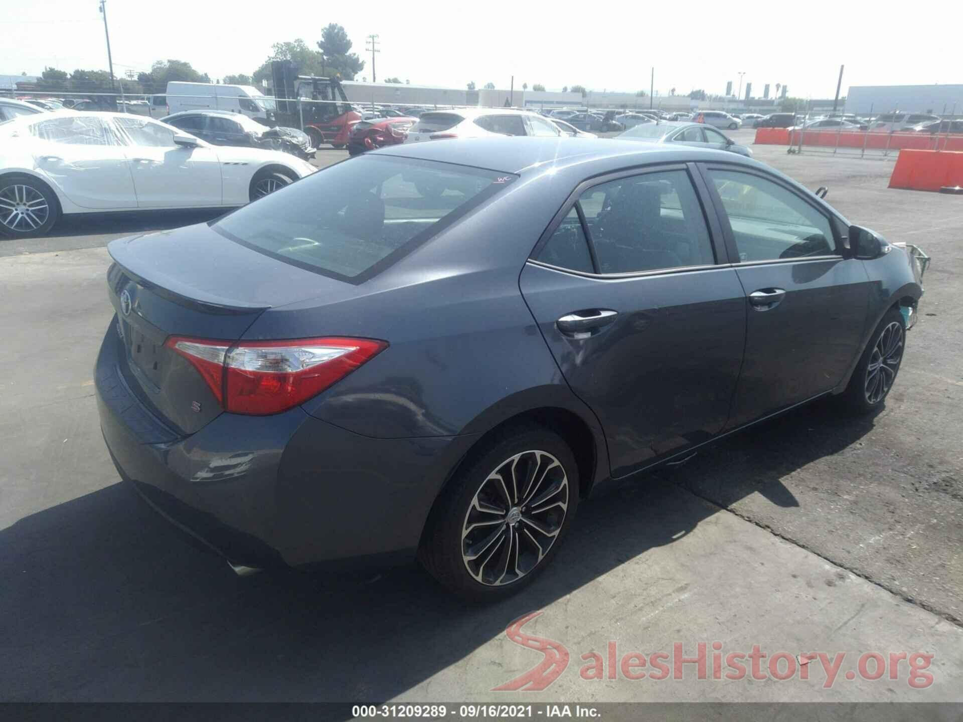 5YFBURHE5GP567600 2016 TOYOTA COROLLA