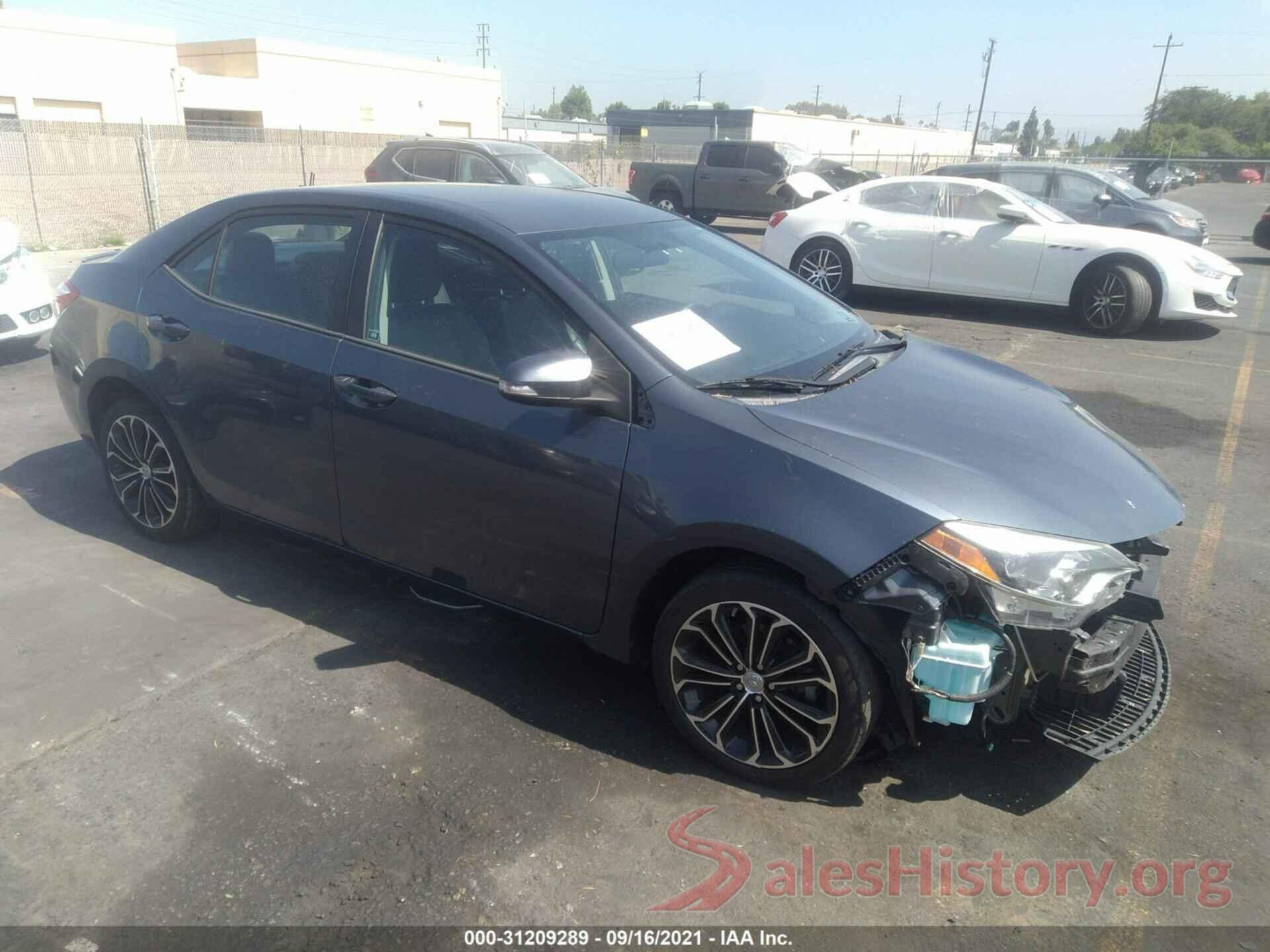 5YFBURHE5GP567600 2016 TOYOTA COROLLA