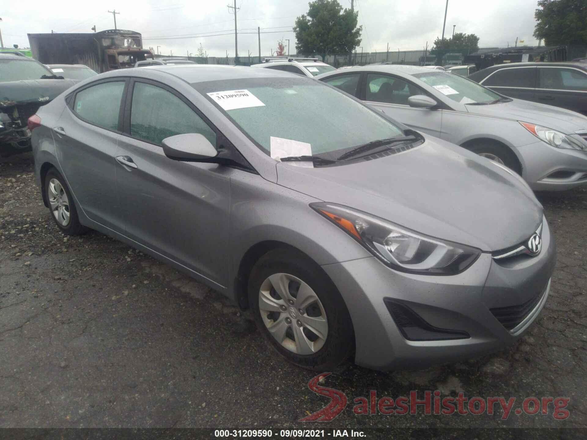 5NPDH4AE8GH727265 2016 HYUNDAI ELANTRA