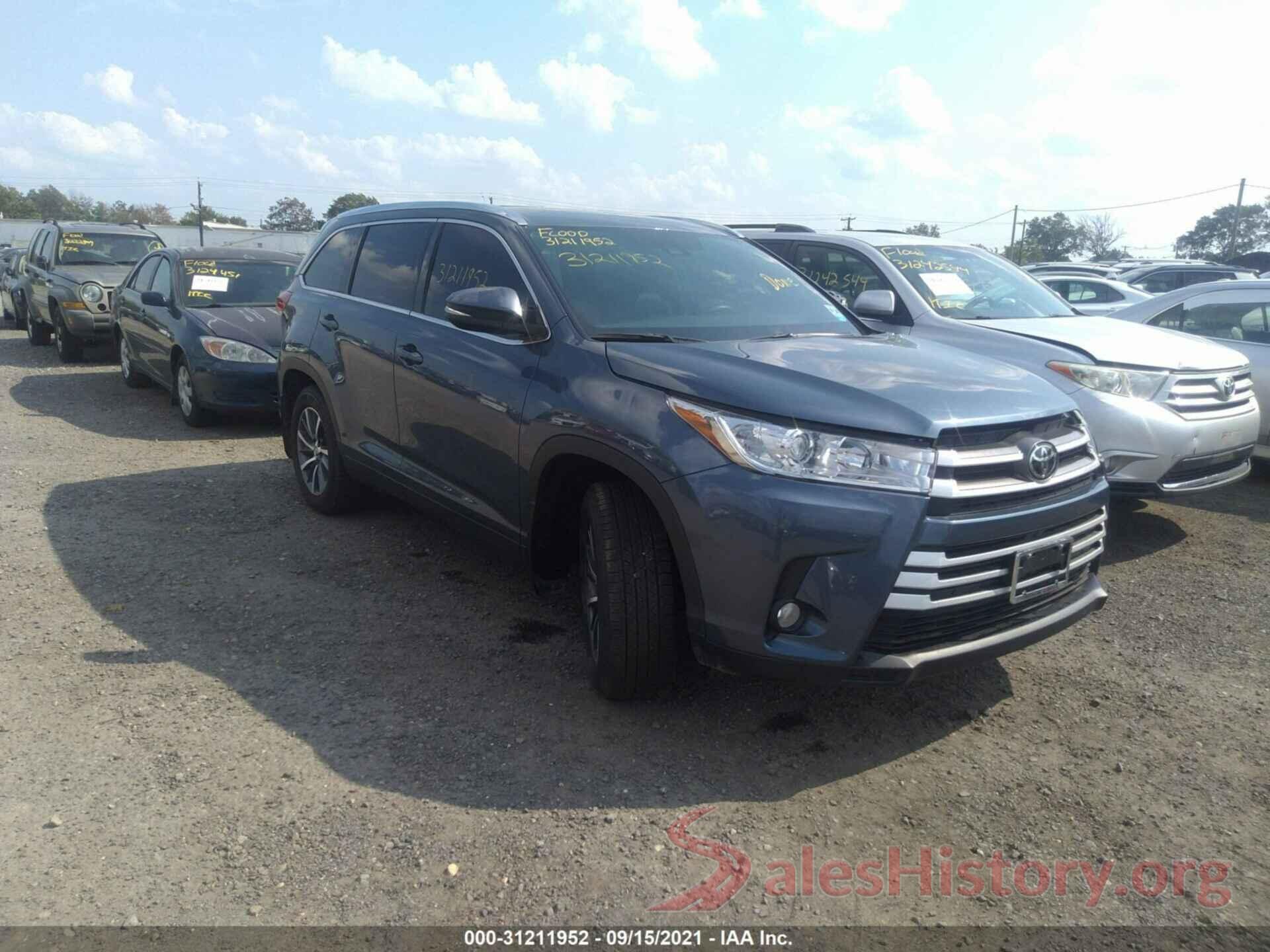 5TDJZRFH6KS722844 2019 TOYOTA HIGHLANDER