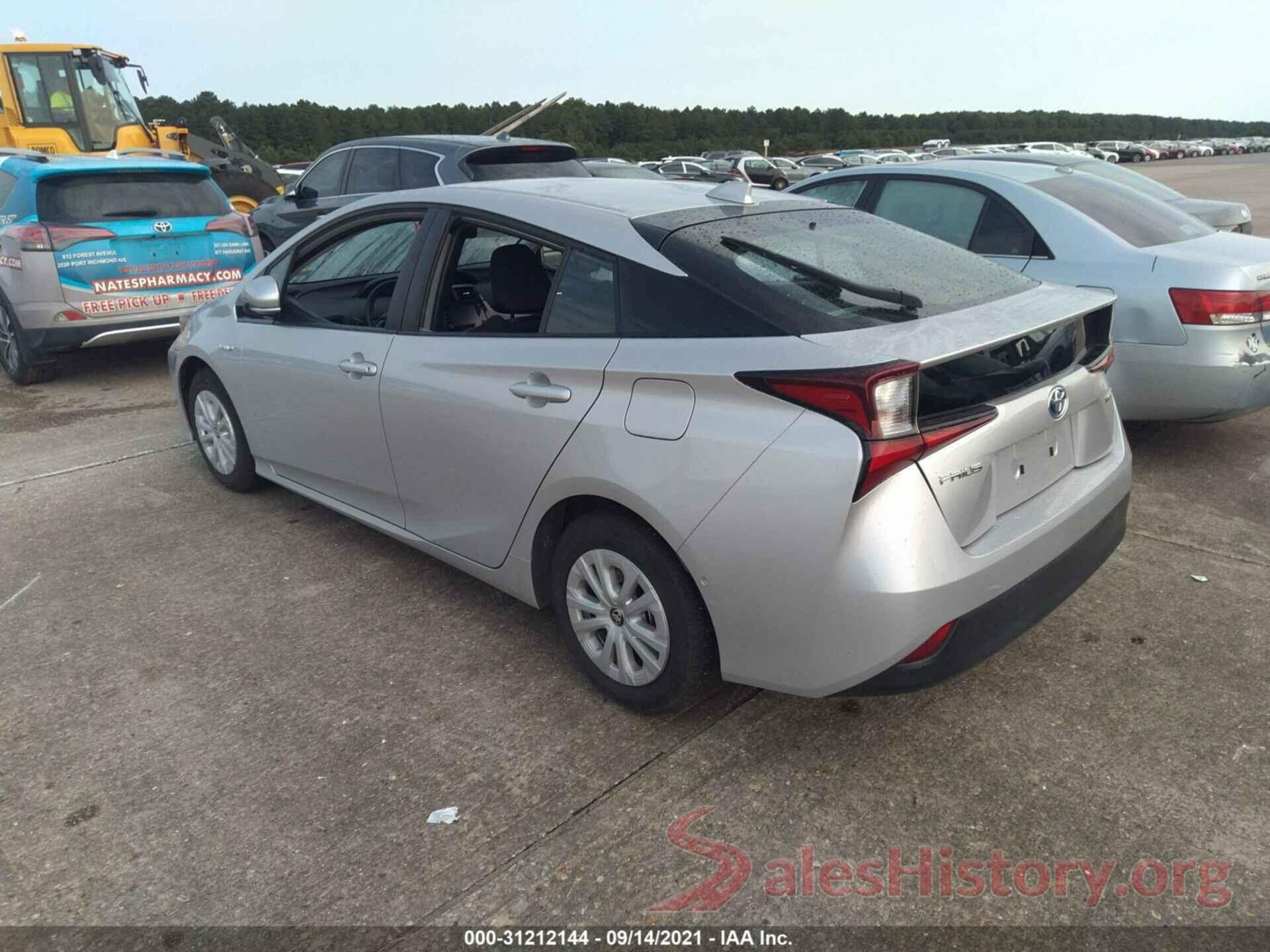 JTDKARFUXL3117236 2020 TOYOTA PRIUS