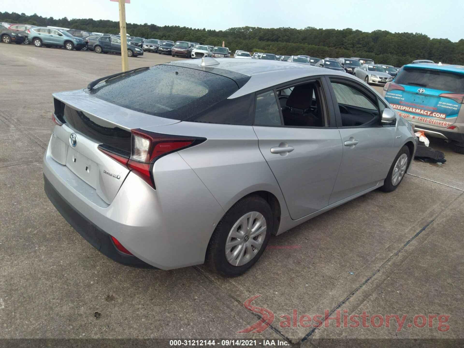 JTDKARFUXL3117236 2020 TOYOTA PRIUS