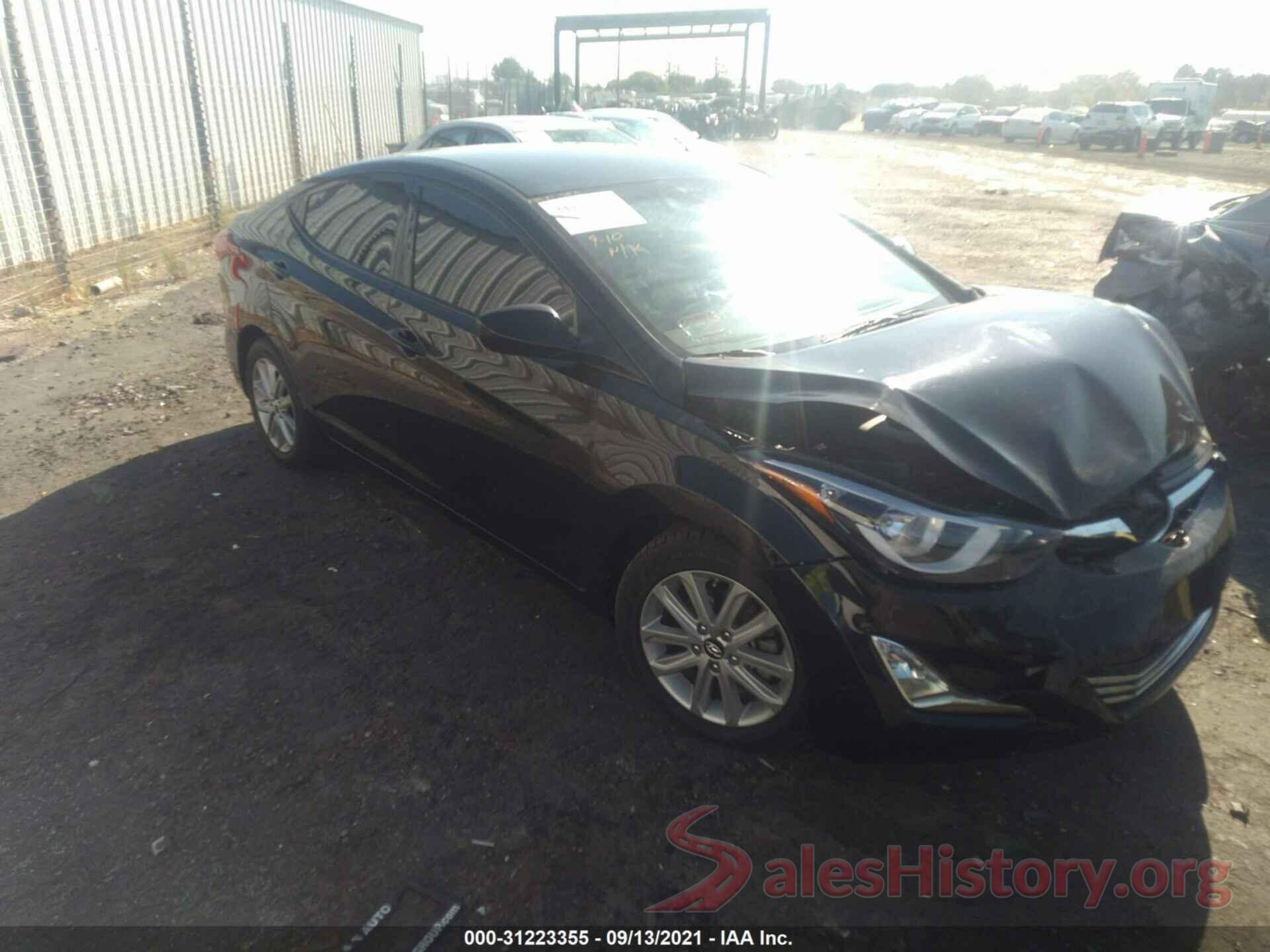 5NPDH4AE9GH760999 2016 HYUNDAI ELANTRA