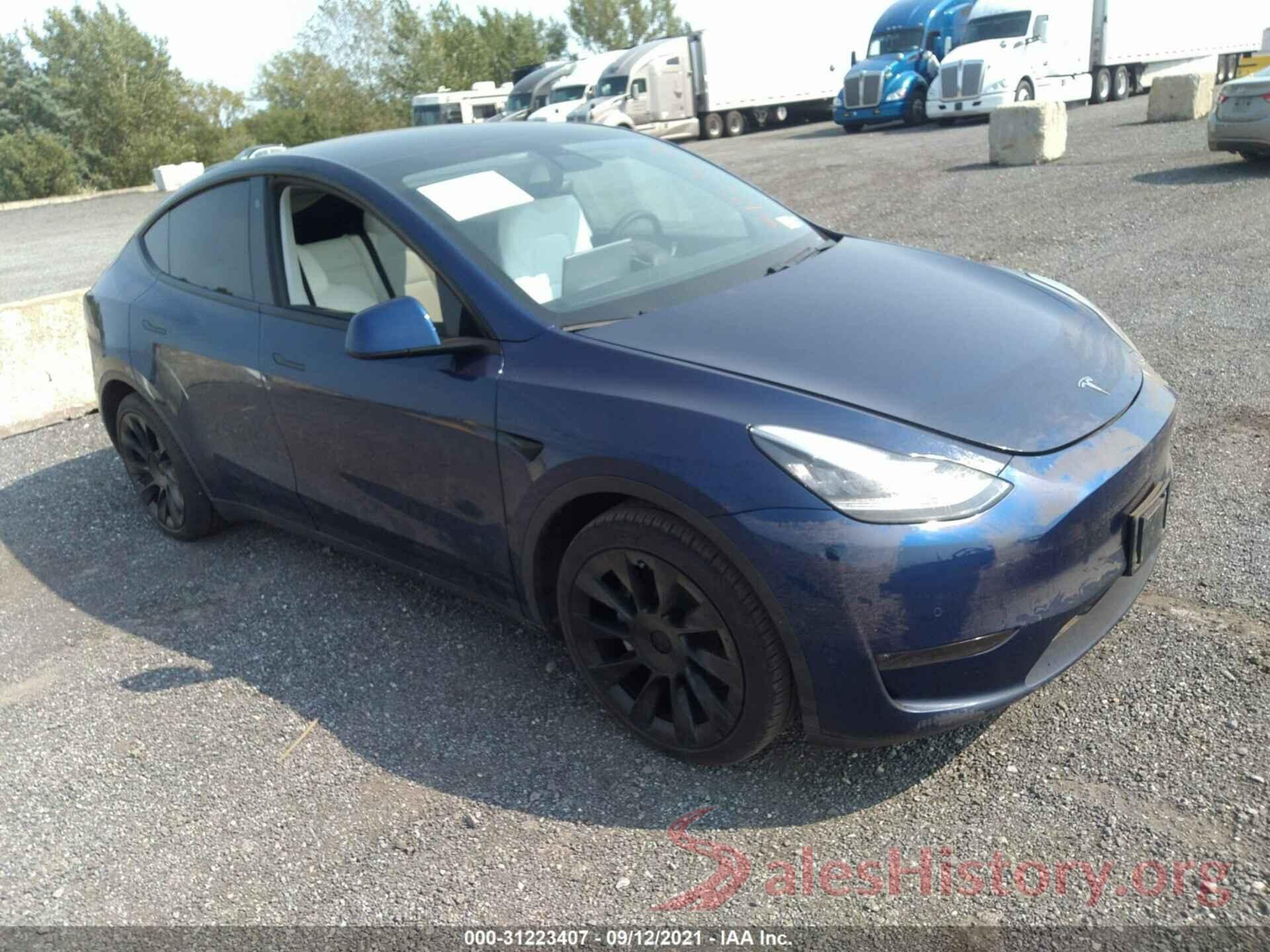 5YJYGDEE7MF060214 2021 TESLA MODEL Y