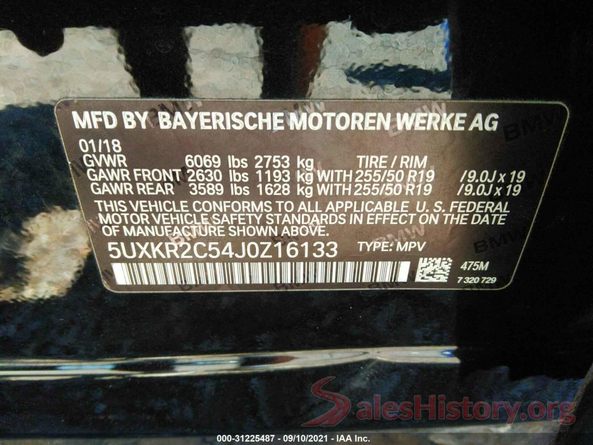 5UXKR2C54J0Z16133 2018 BMW X5