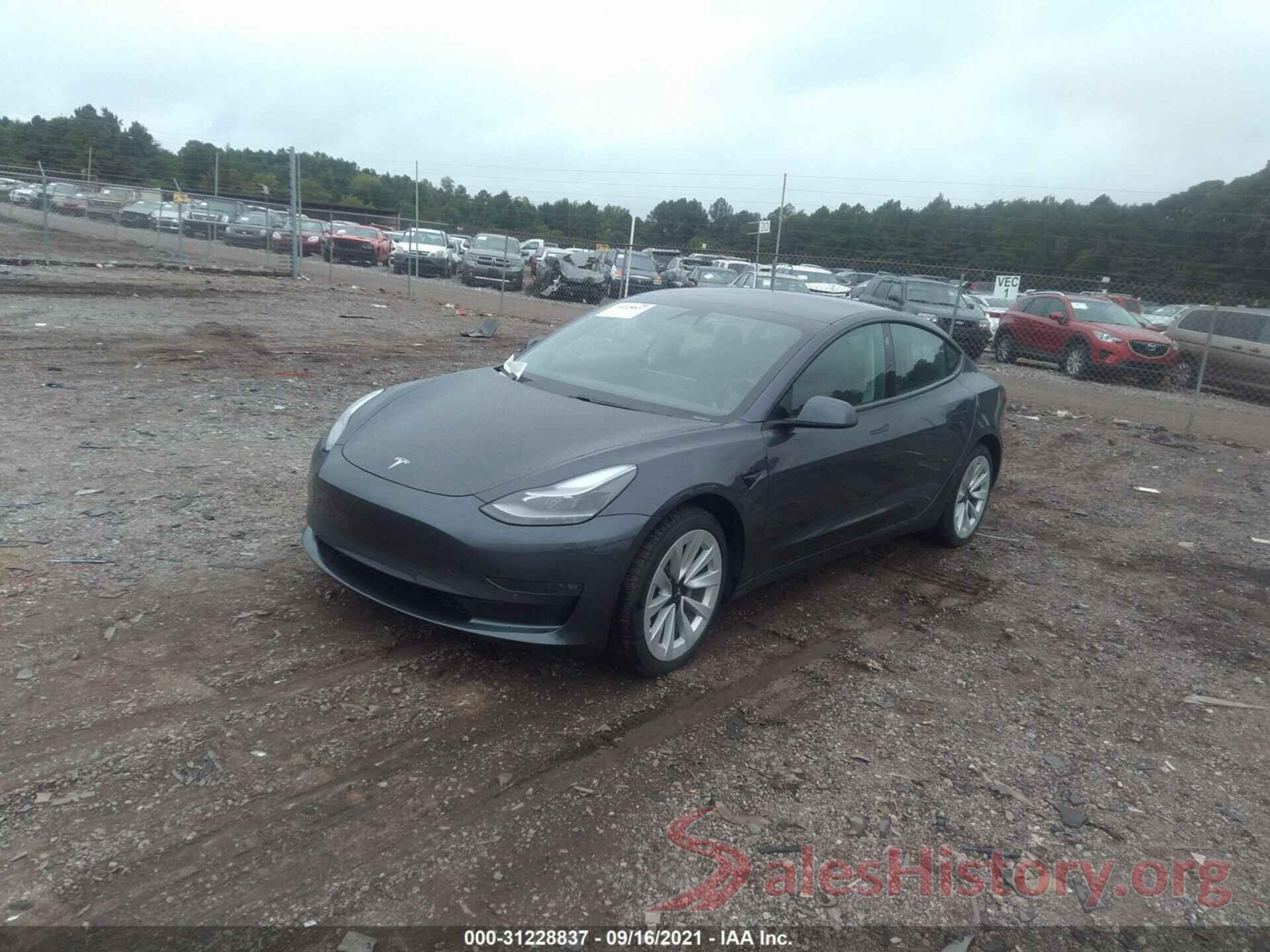 5YJ3E1EB8MF960821 2021 TESLA MODEL 3