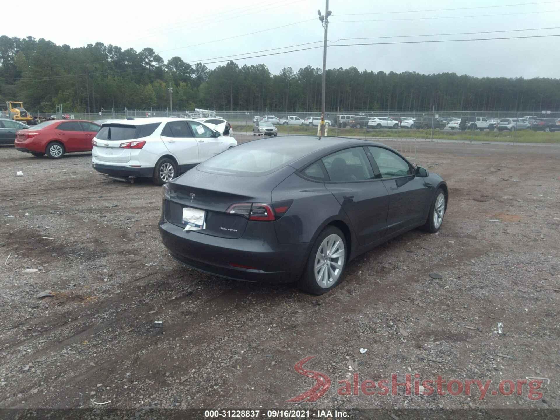 5YJ3E1EB8MF960821 2021 TESLA MODEL 3