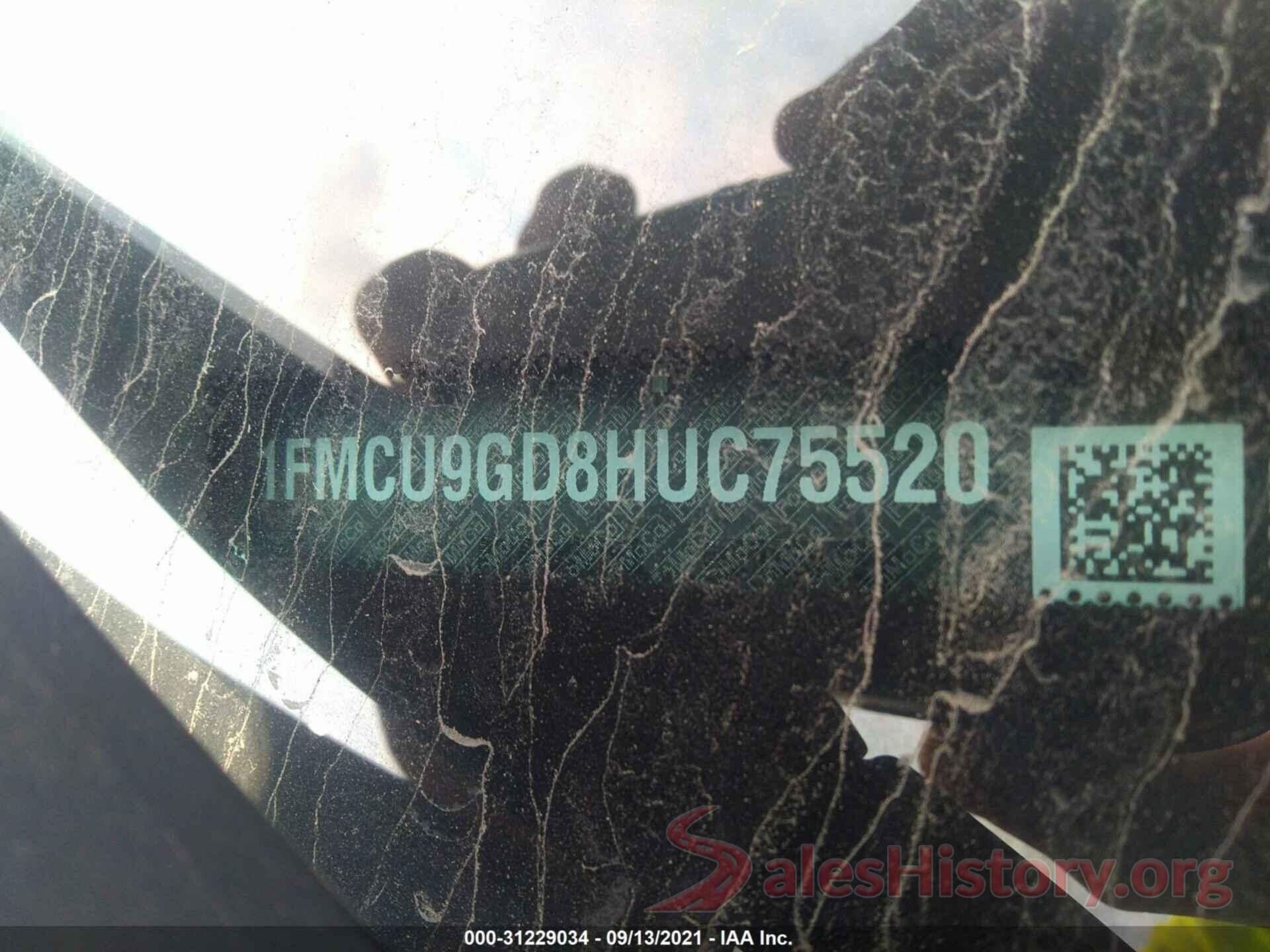 1FMCU9GD8HUC75520 2017 FORD ESCAPE