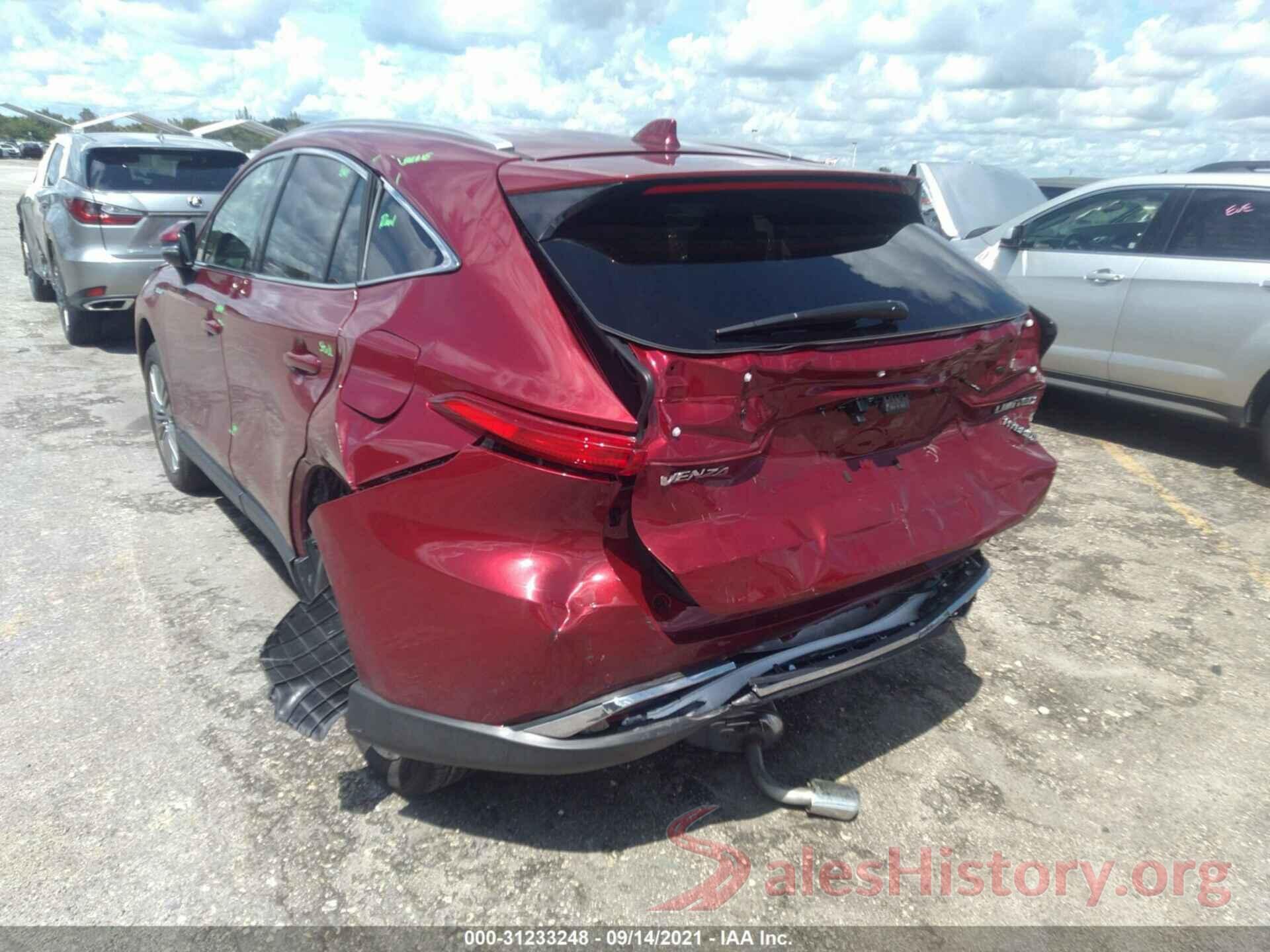 JTEAAAAH5MJ053123 2021 TOYOTA VENZA