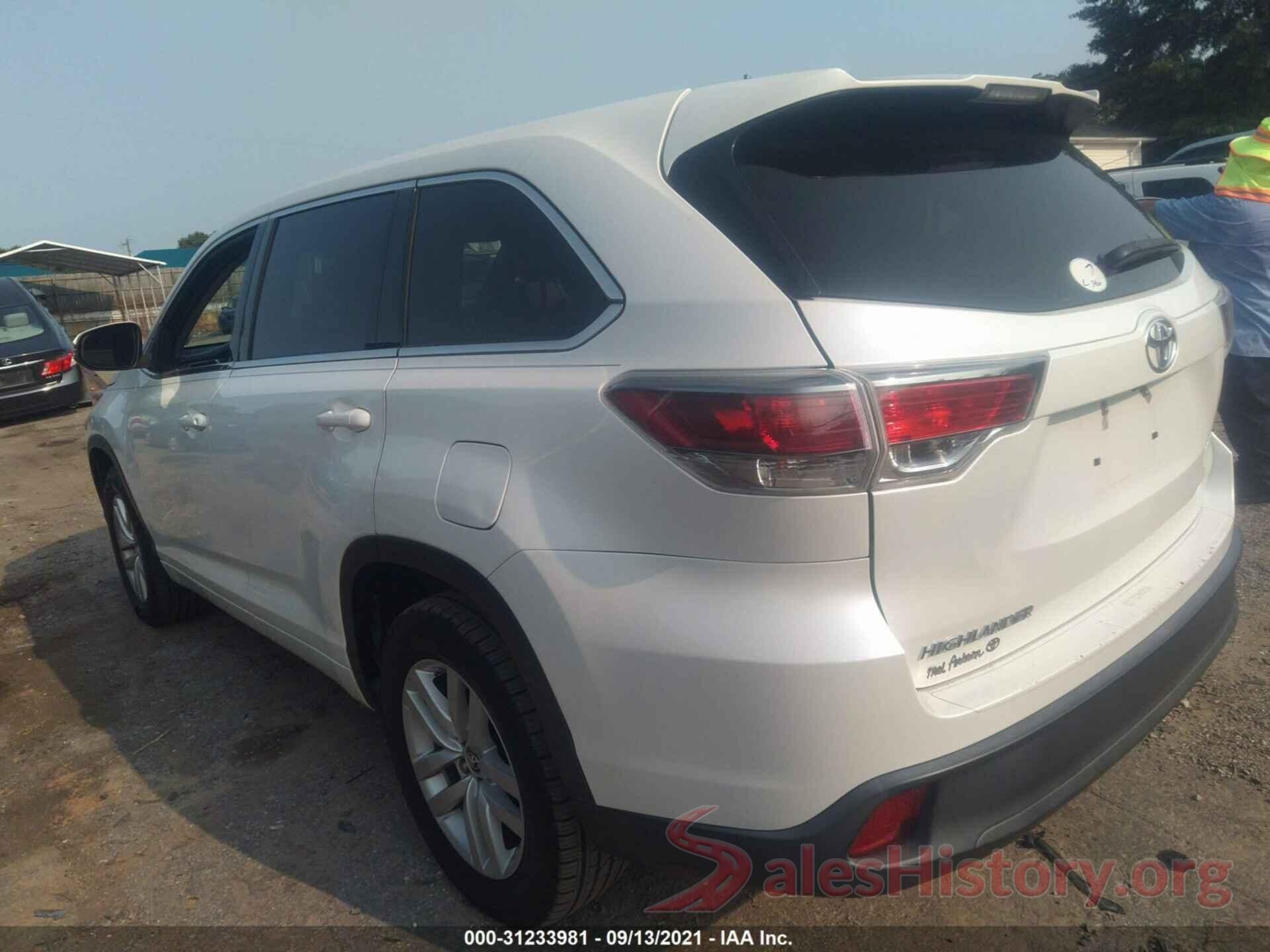 5TDZKRFH8GS153798 2016 TOYOTA HIGHLANDER