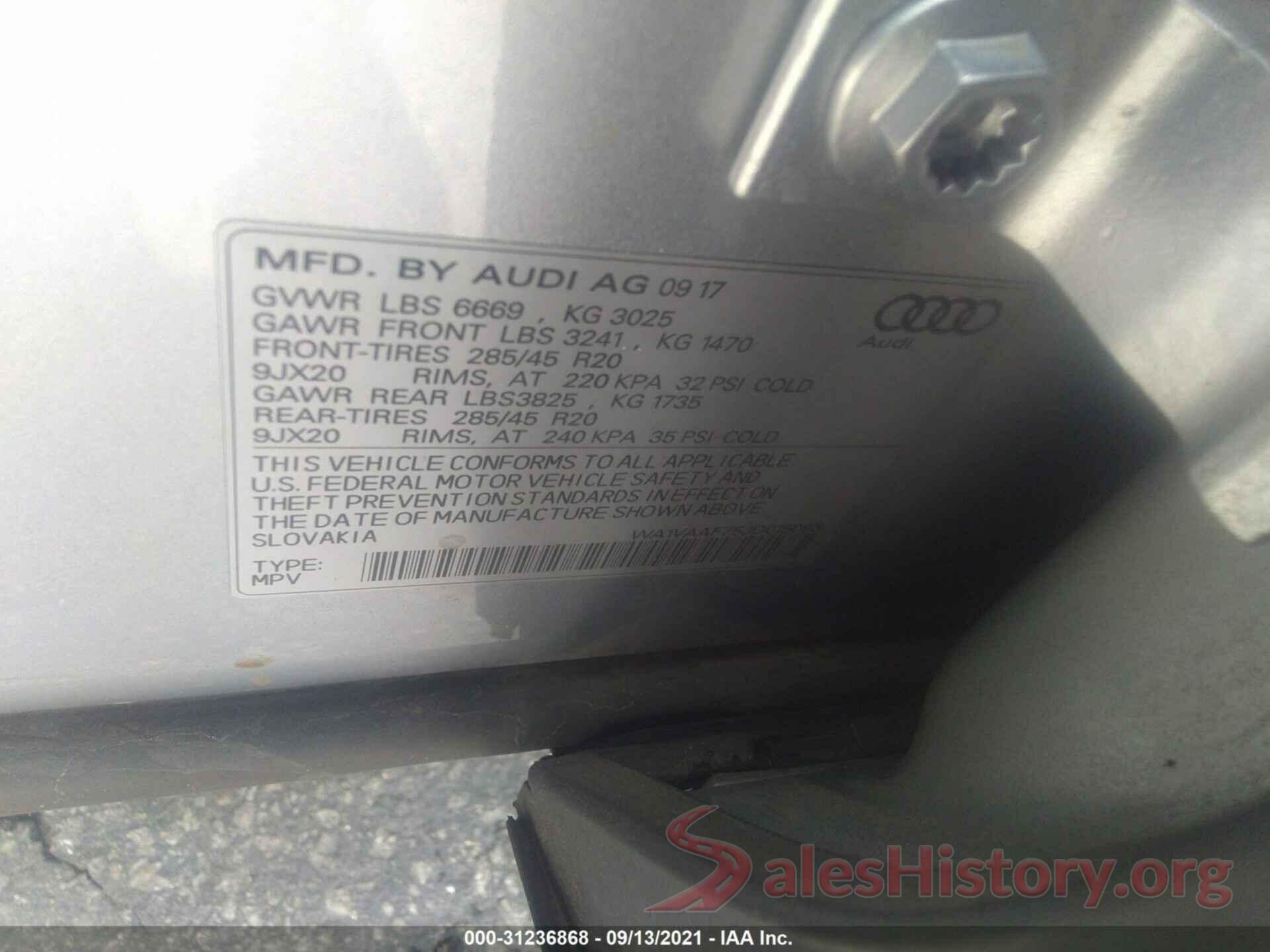 WA1VAAF75JD015093 2018 AUDI Q7