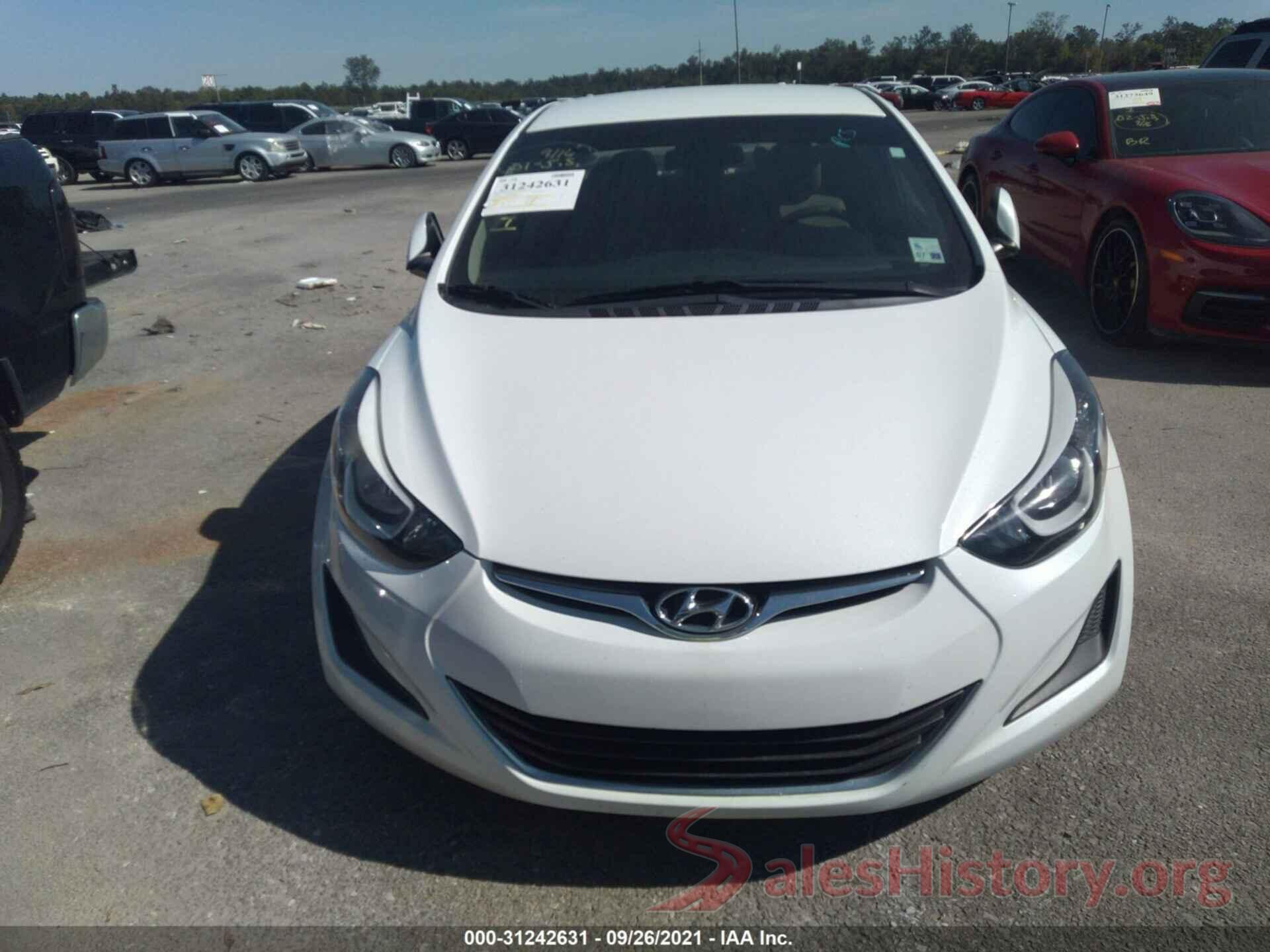 5NPDH4AEXGH748070 2016 HYUNDAI ELANTRA