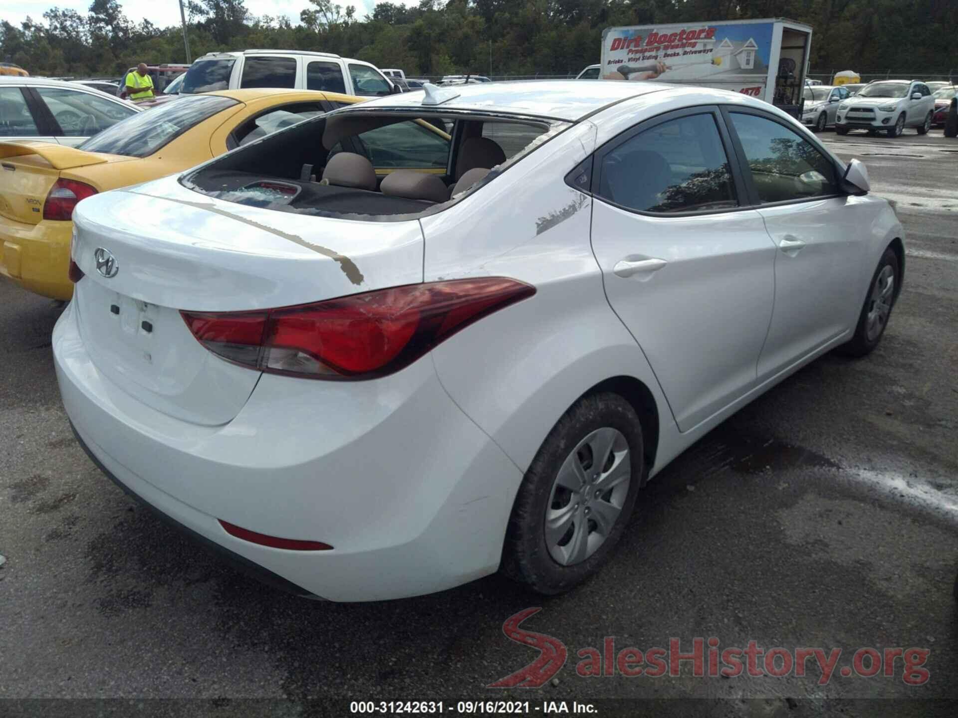 5NPDH4AEXGH748070 2016 HYUNDAI ELANTRA