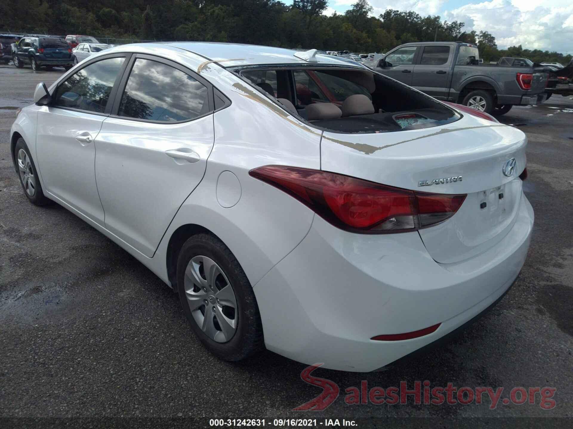 5NPDH4AEXGH748070 2016 HYUNDAI ELANTRA