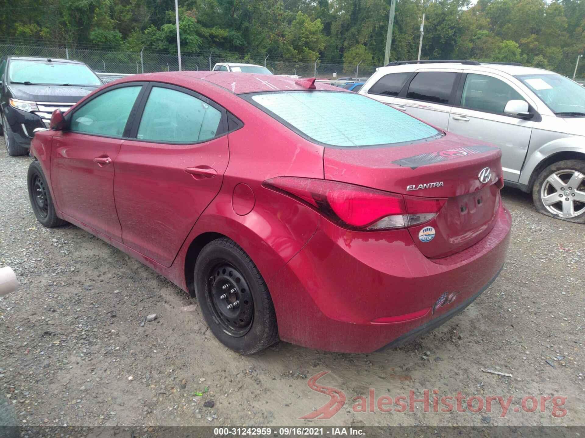 5NPDH4AE5GH761616 2016 HYUNDAI ELANTRA