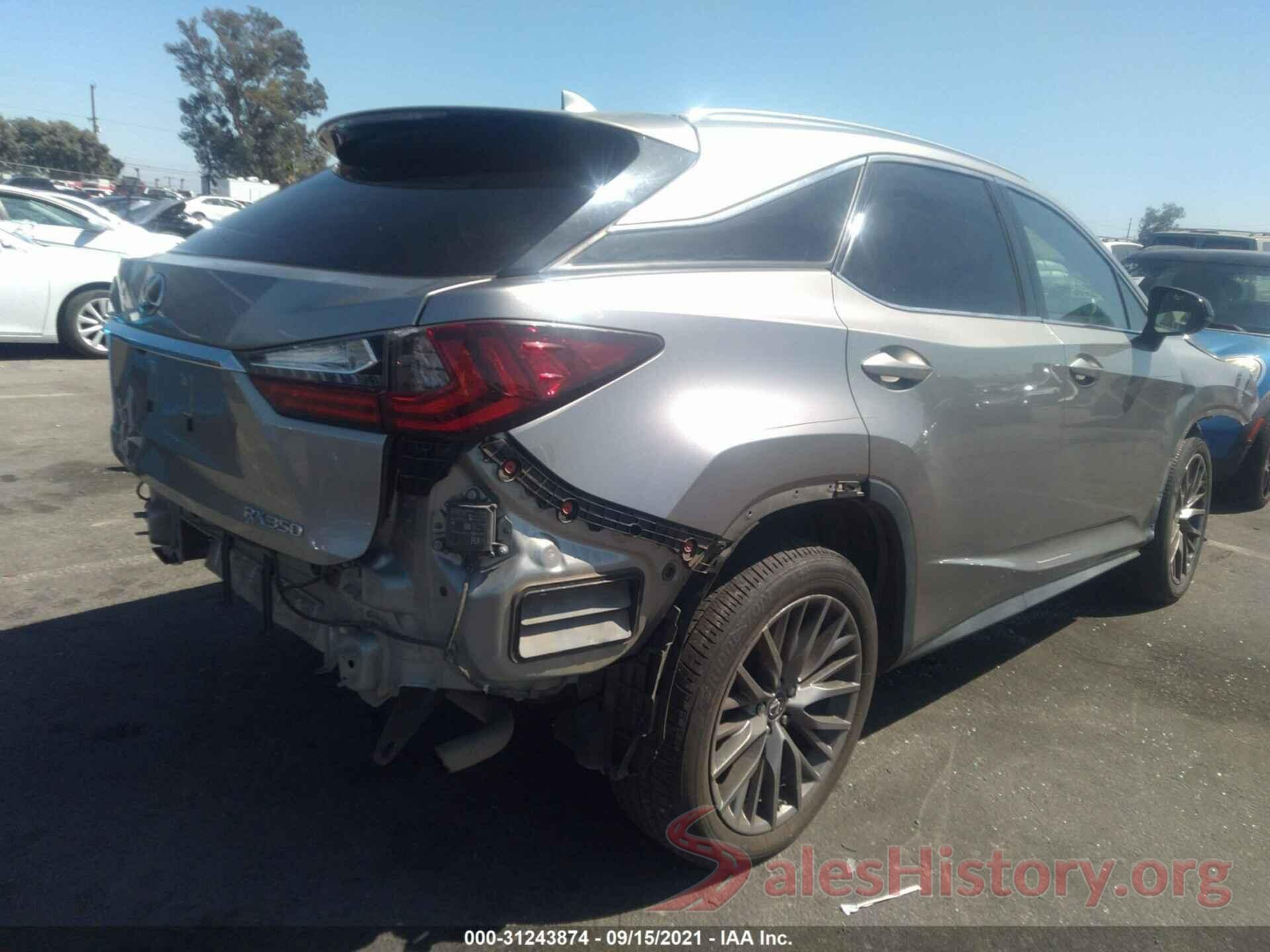 2T2BZMCA4KC174197 2019 LEXUS RX