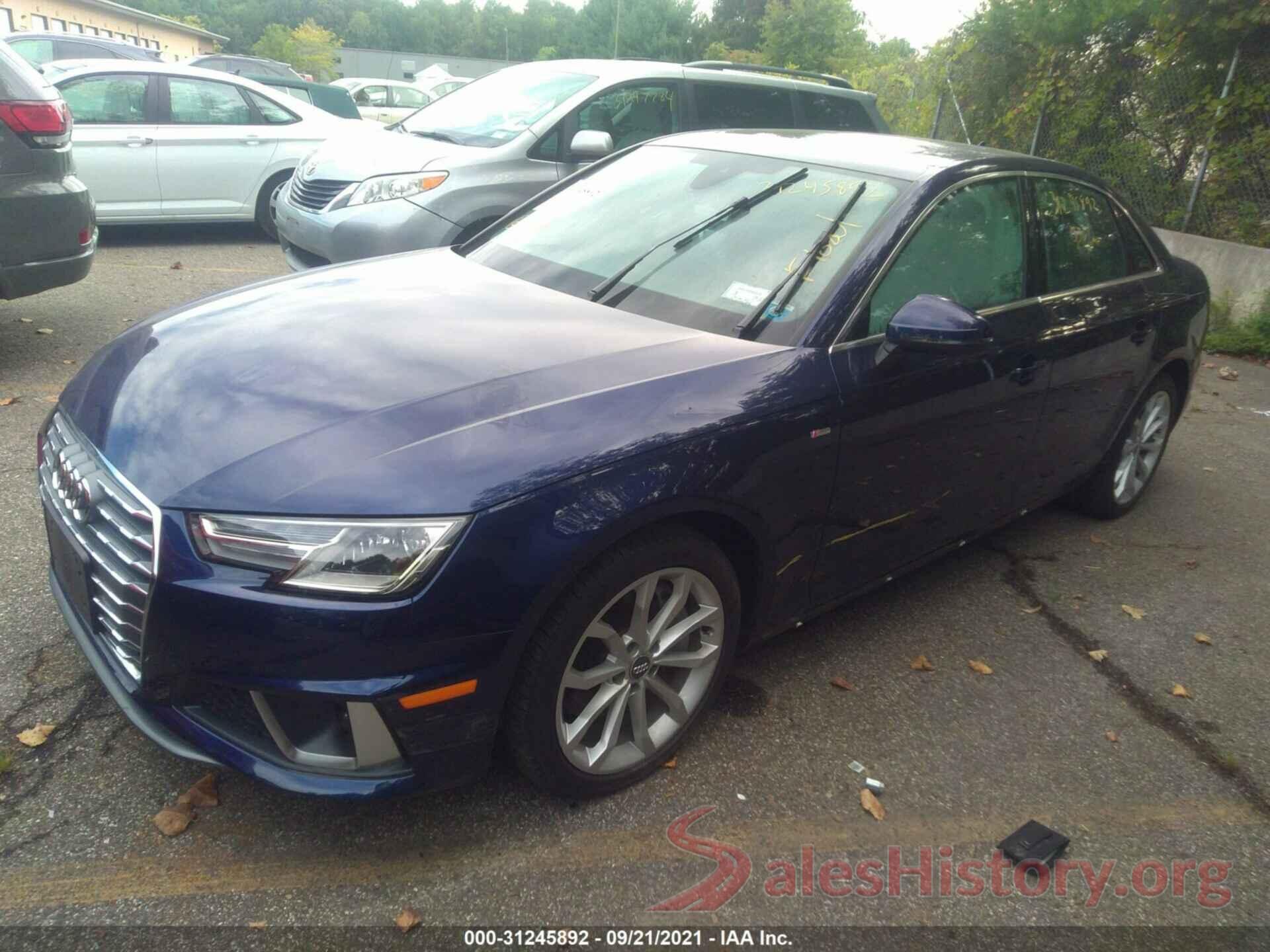 WAUDNAF41KA003292 2019 AUDI A4