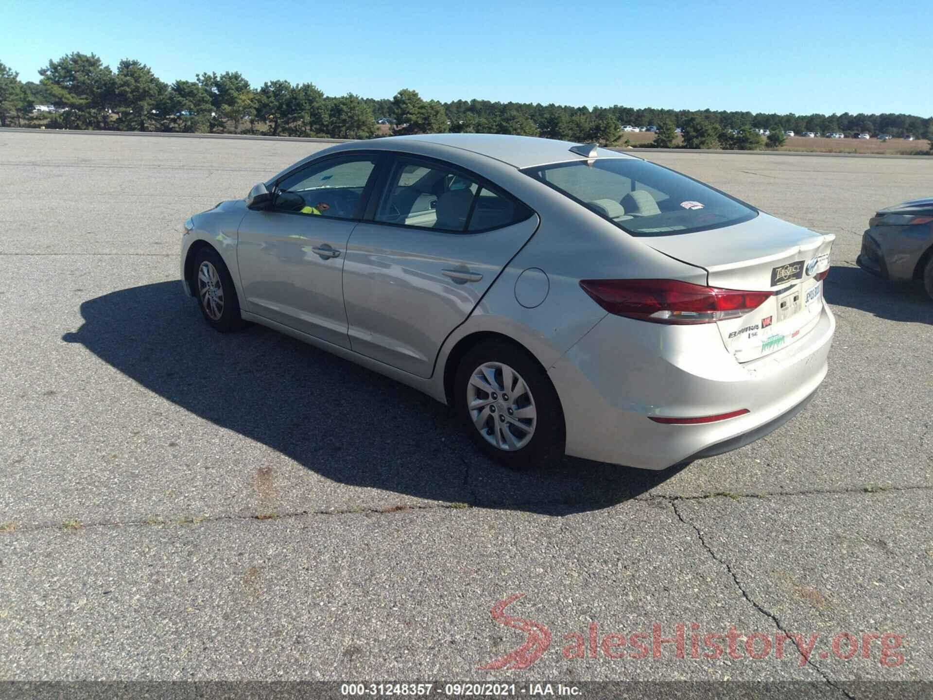 KMHD74LF9HU315500 2017 HYUNDAI ELANTRA