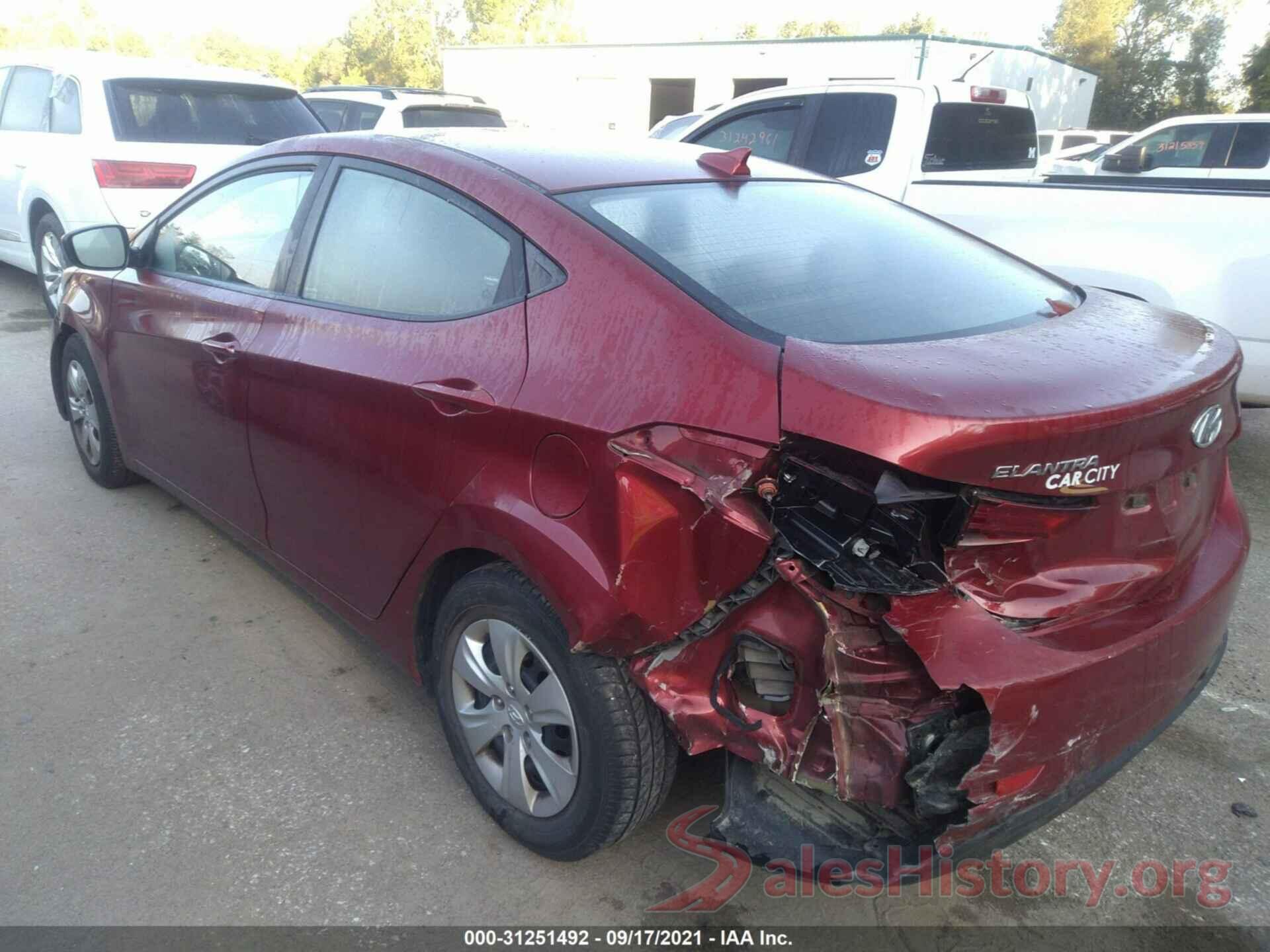 5NPDH4AE0GH734842 2016 HYUNDAI ELANTRA