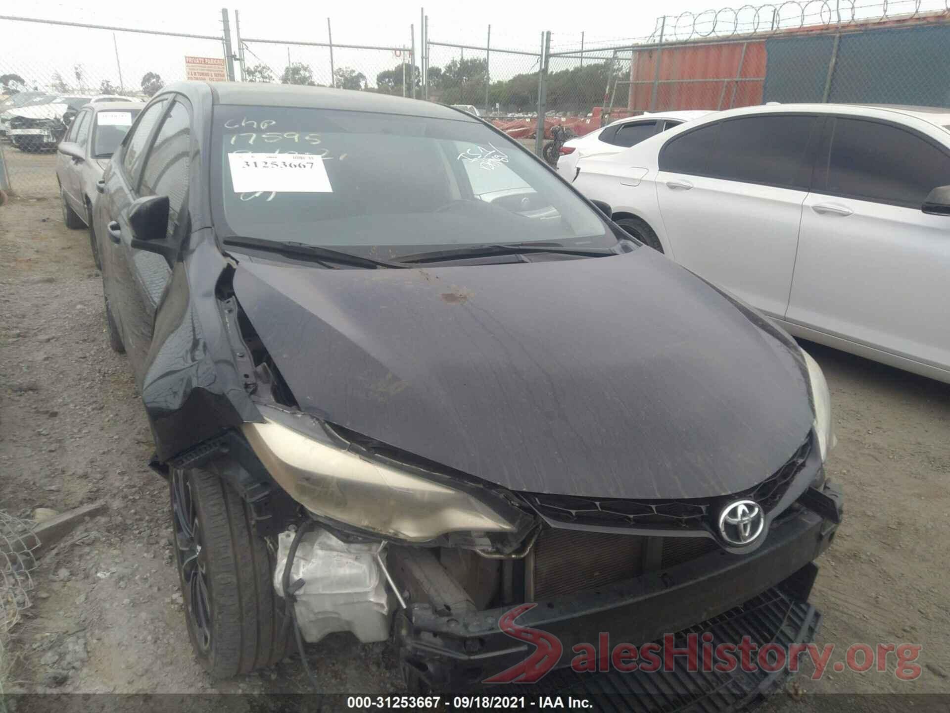 5YFBURHE7GP385722 2016 TOYOTA COROLLA