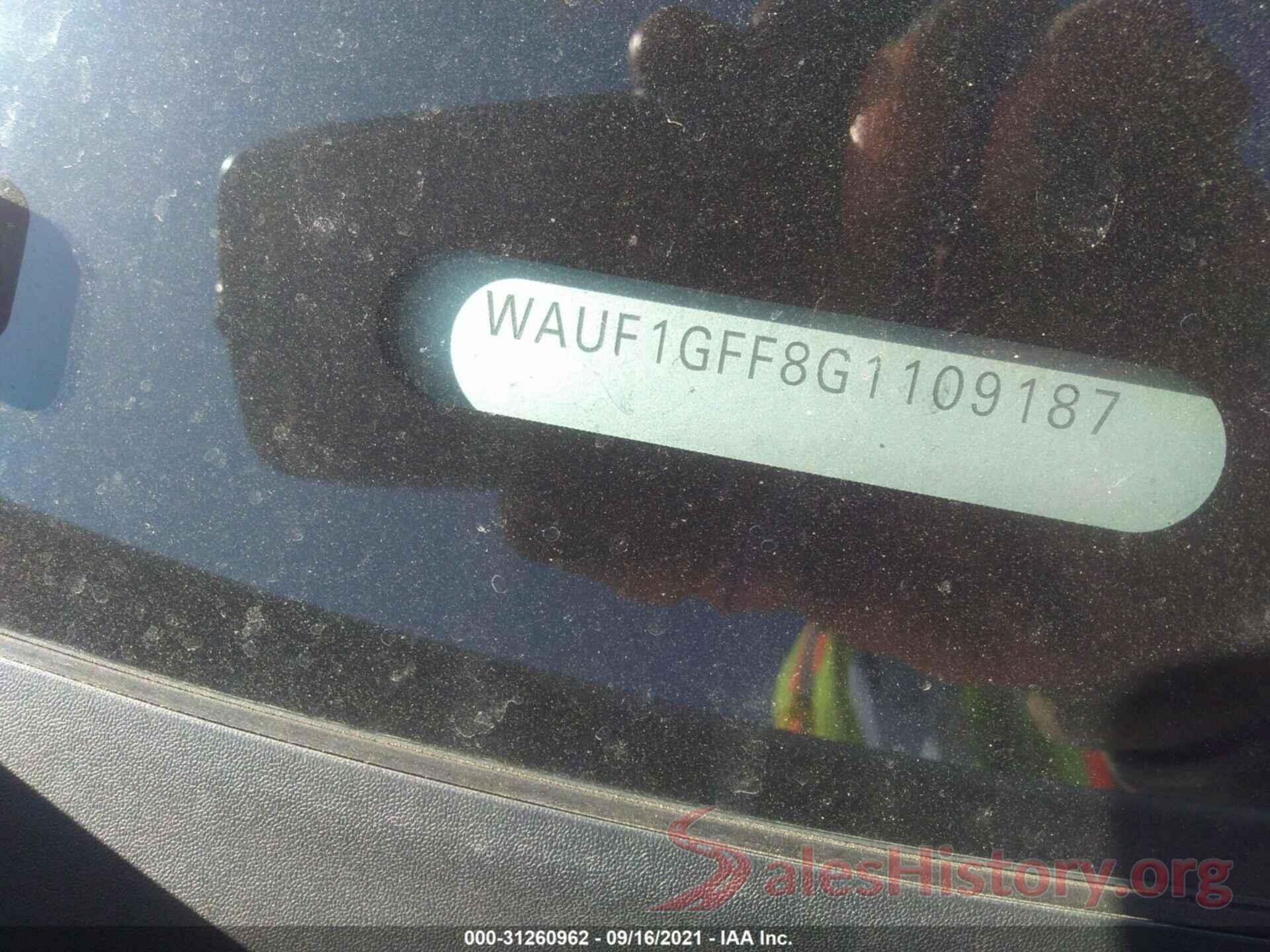 WAUF1GFF8G1109187 2016 AUDI S3