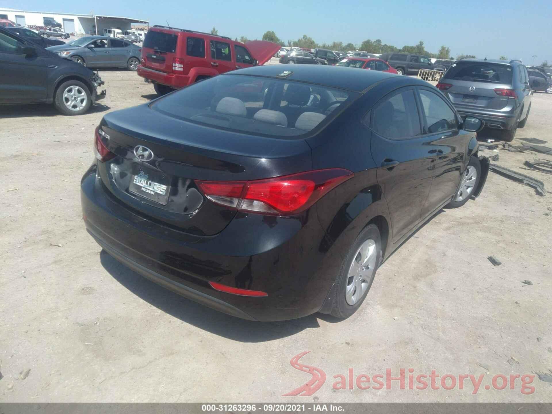 5NPDH4AE3GH718795 2016 HYUNDAI ELANTRA