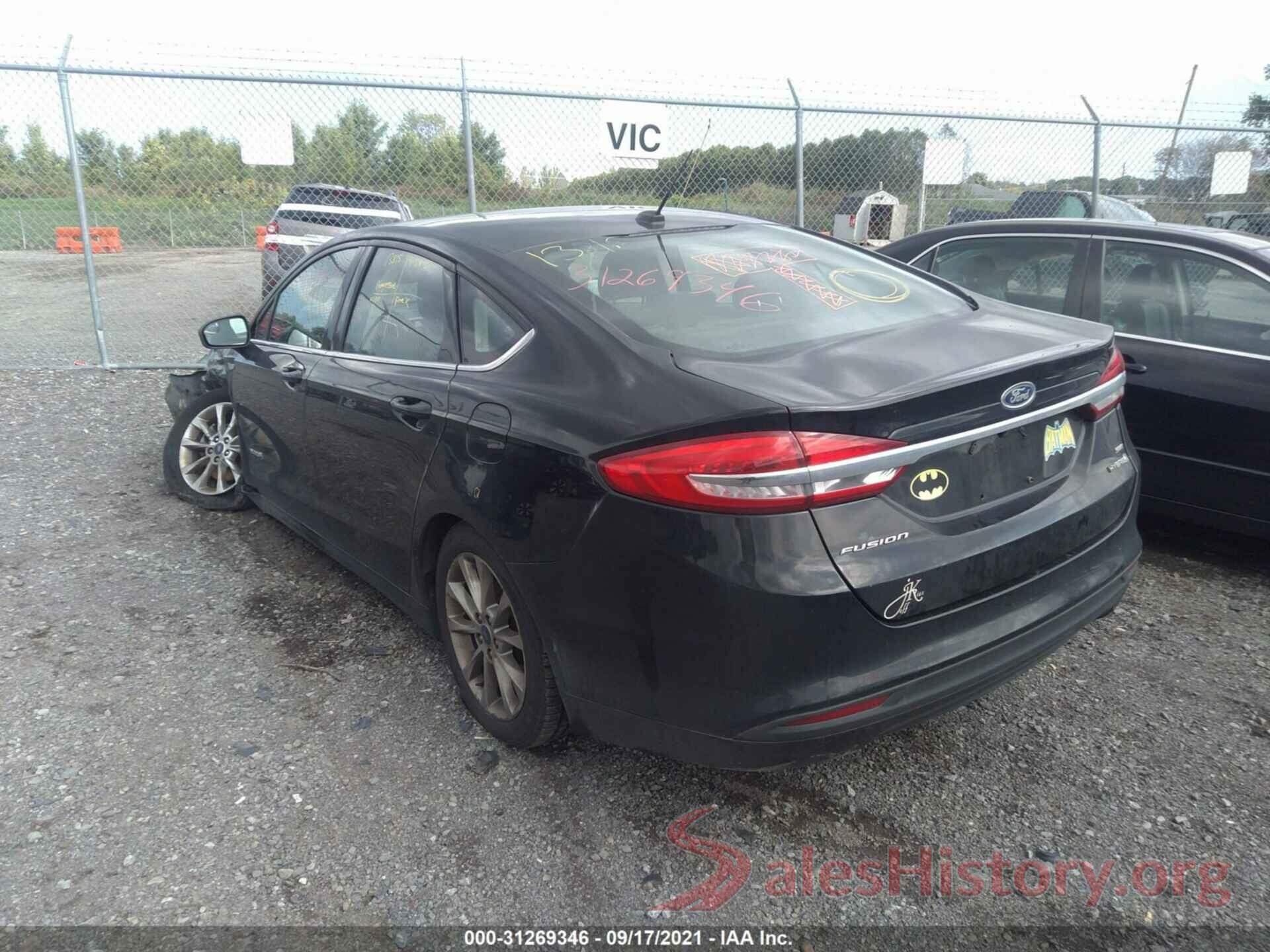 3FA6P0LU9HR315174 2017 FORD FUSION