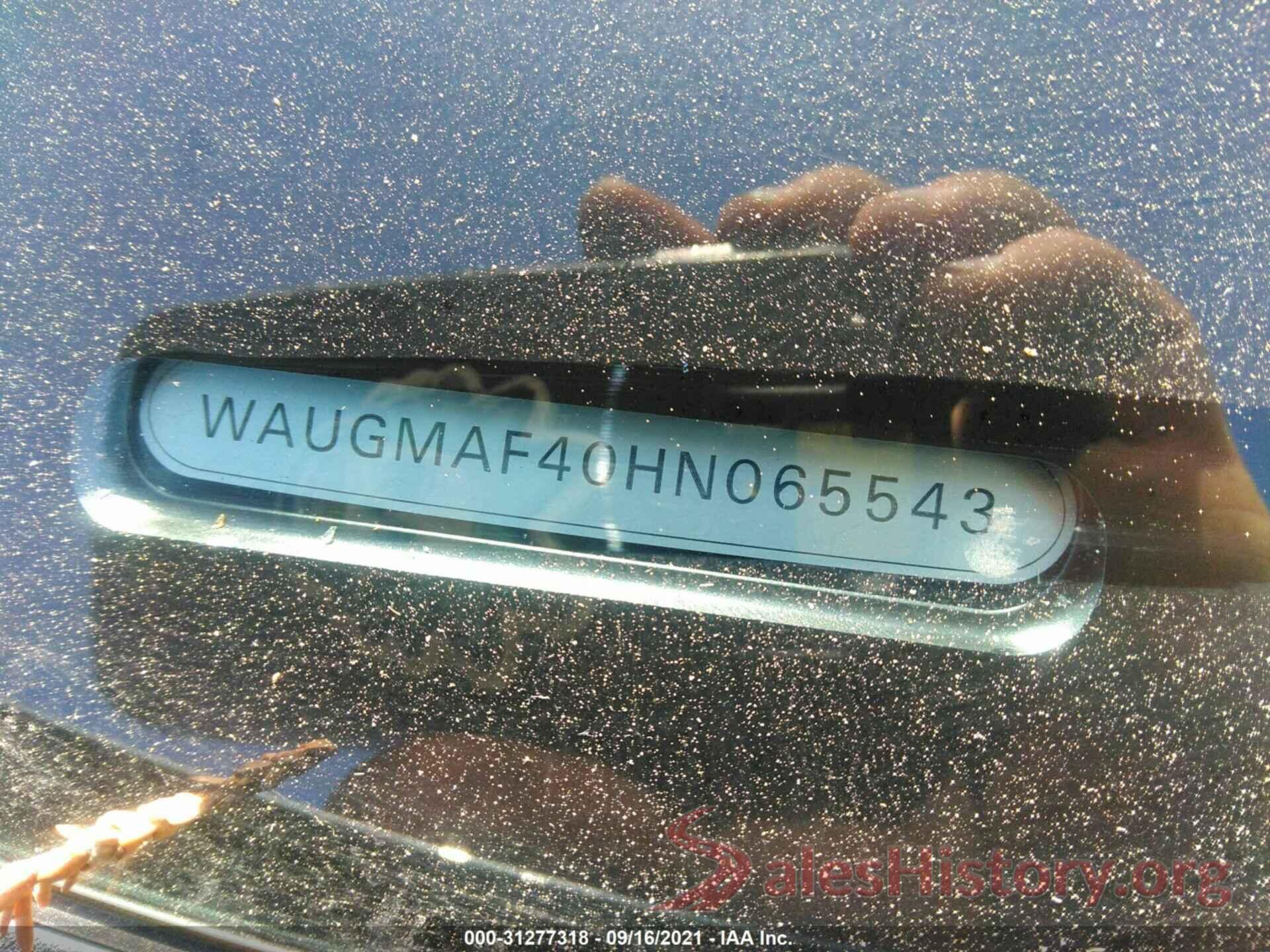 WAUGMAF40HN065543 2017 AUDI A4