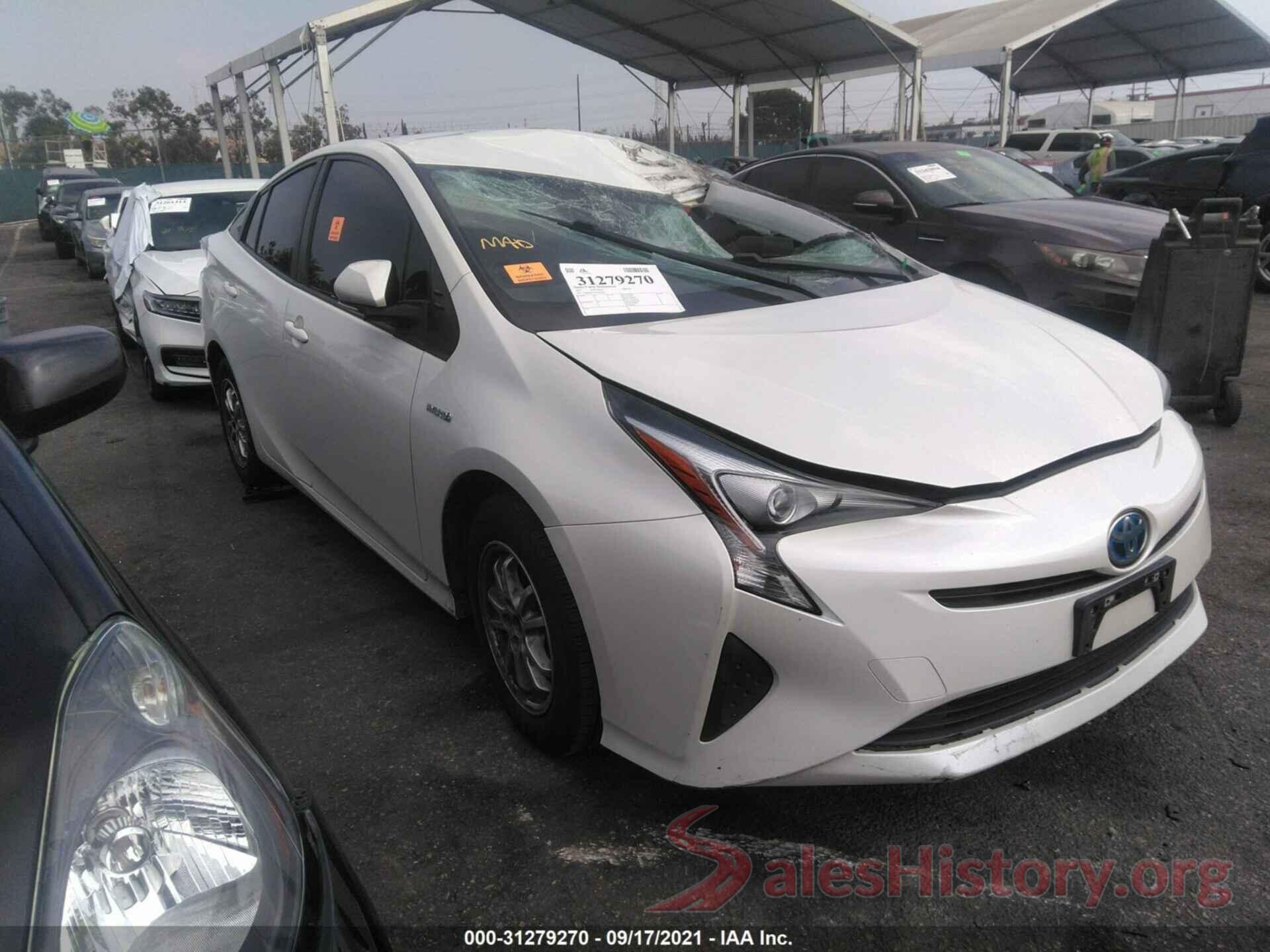 JTDKBRFUXH3042901 2017 TOYOTA PRIUS