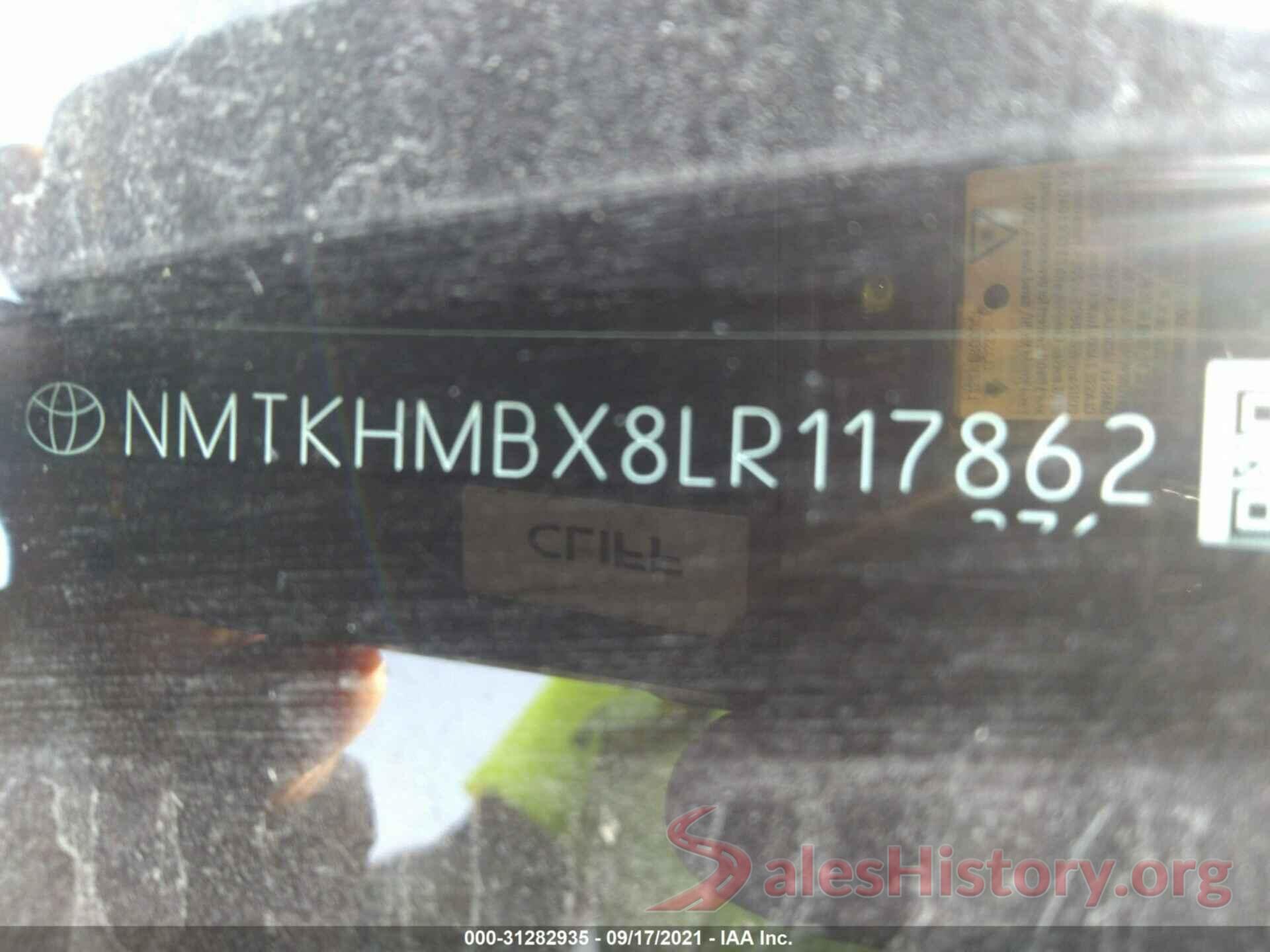 NMTKHMBX8LR117862 2020 TOYOTA C-HR