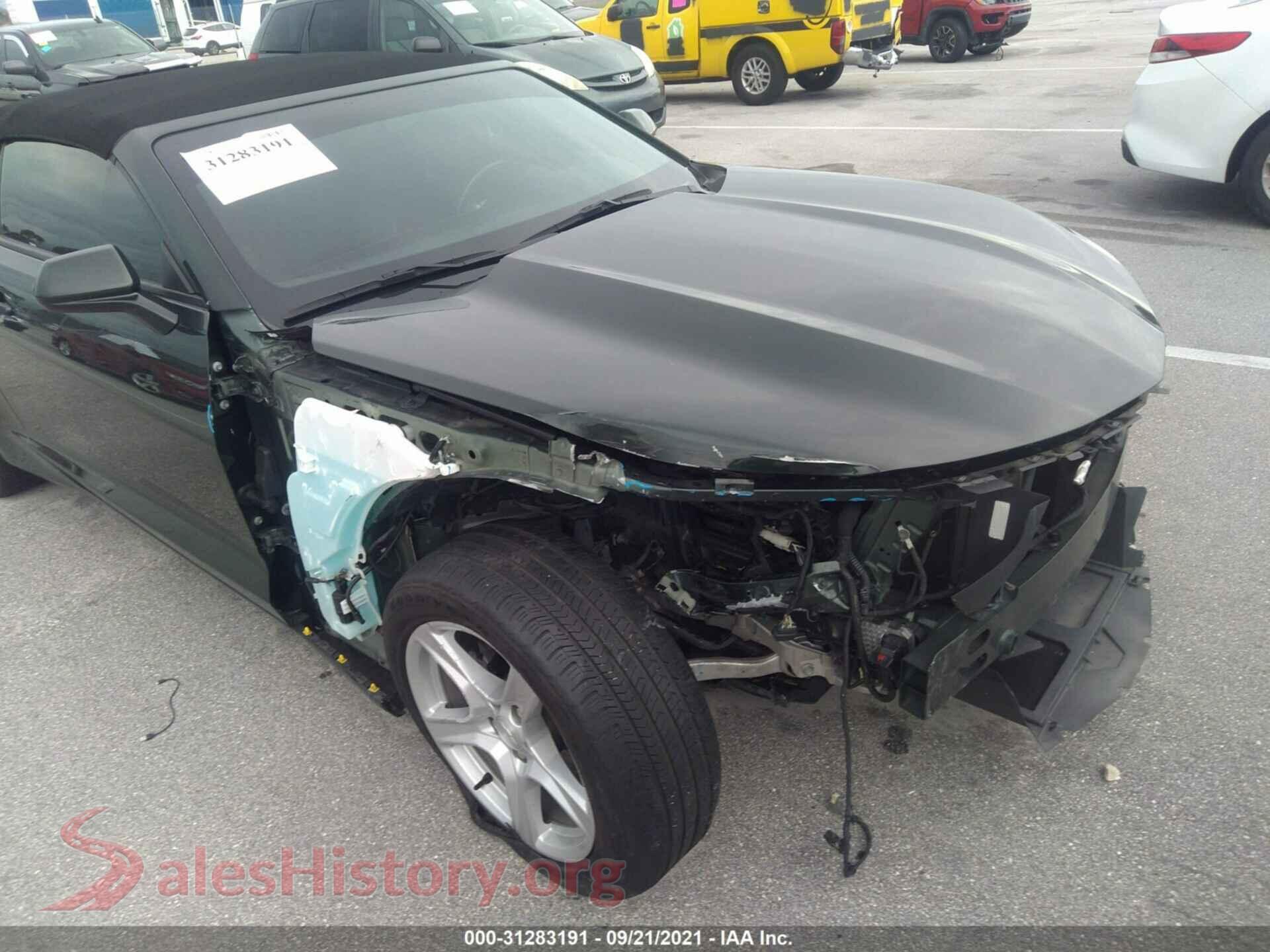 2020 CHEVROLET CAMARO VIN 1G1FB3DS6L0107259, rear passenger side