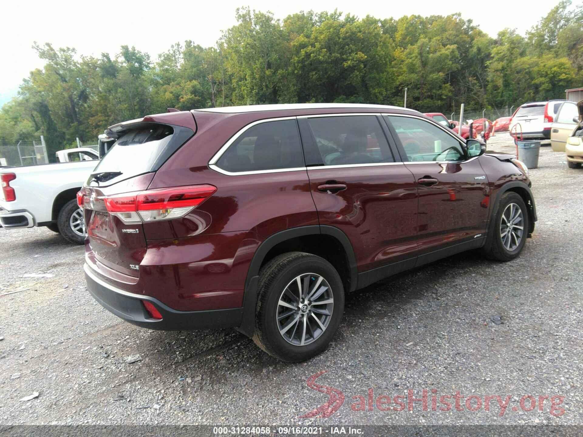 5TDJGRFH3KS070934 2019 TOYOTA HIGHLANDER