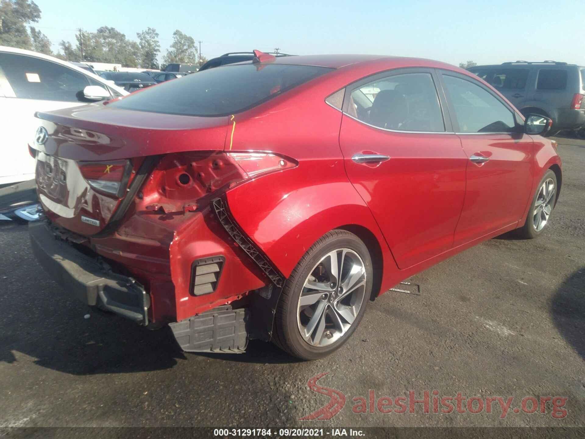 KMHDH4AE4GU593405 2016 HYUNDAI ELANTRA