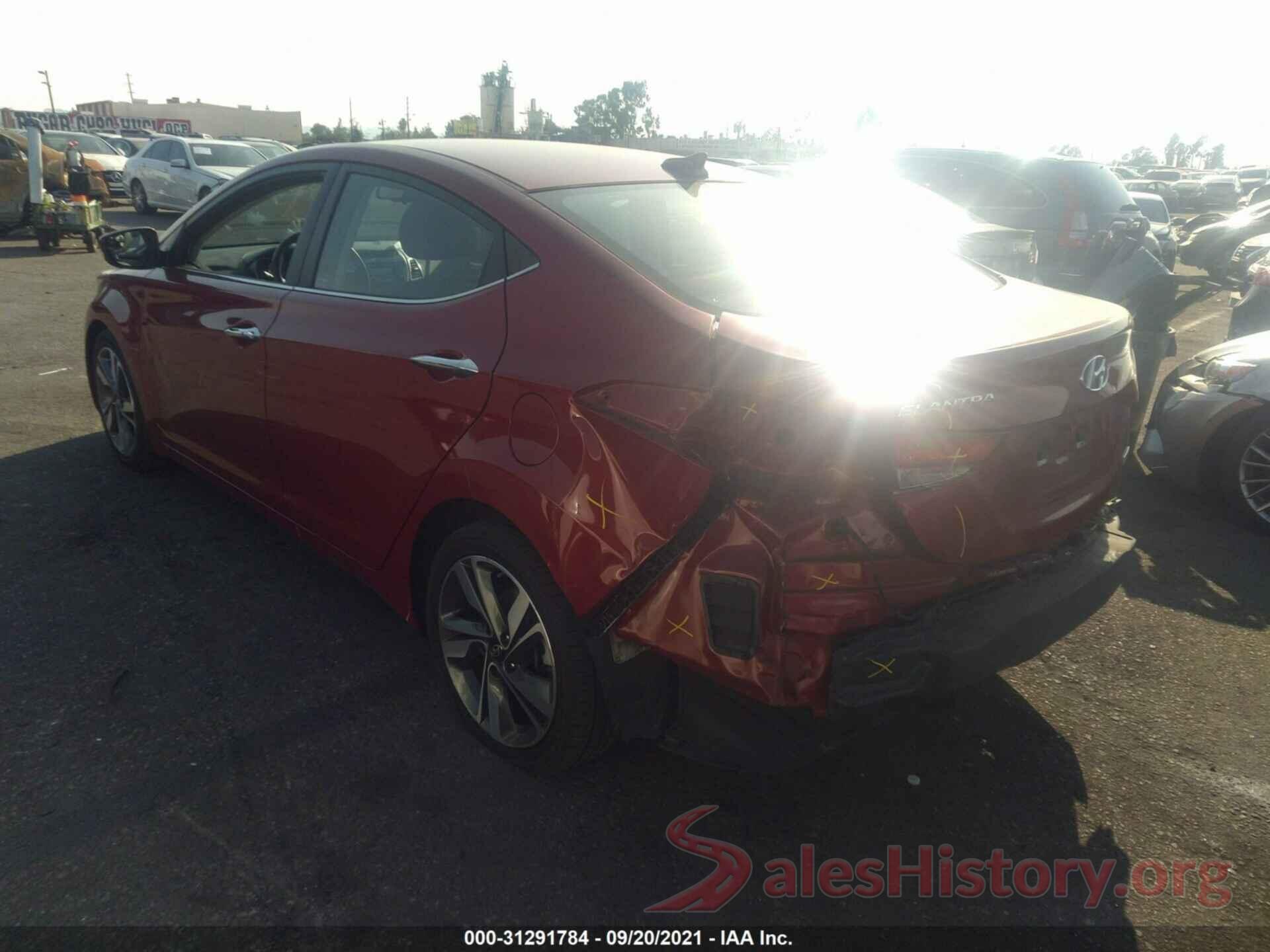 KMHDH4AE4GU593405 2016 HYUNDAI ELANTRA