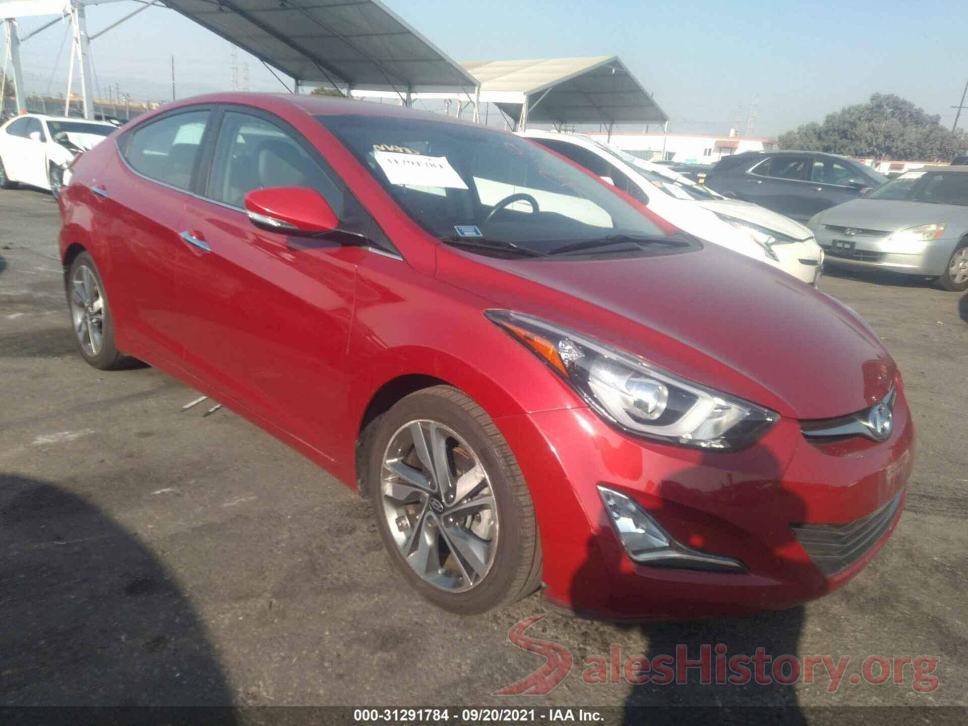 KMHDH4AE4GU593405 2016 HYUNDAI ELANTRA