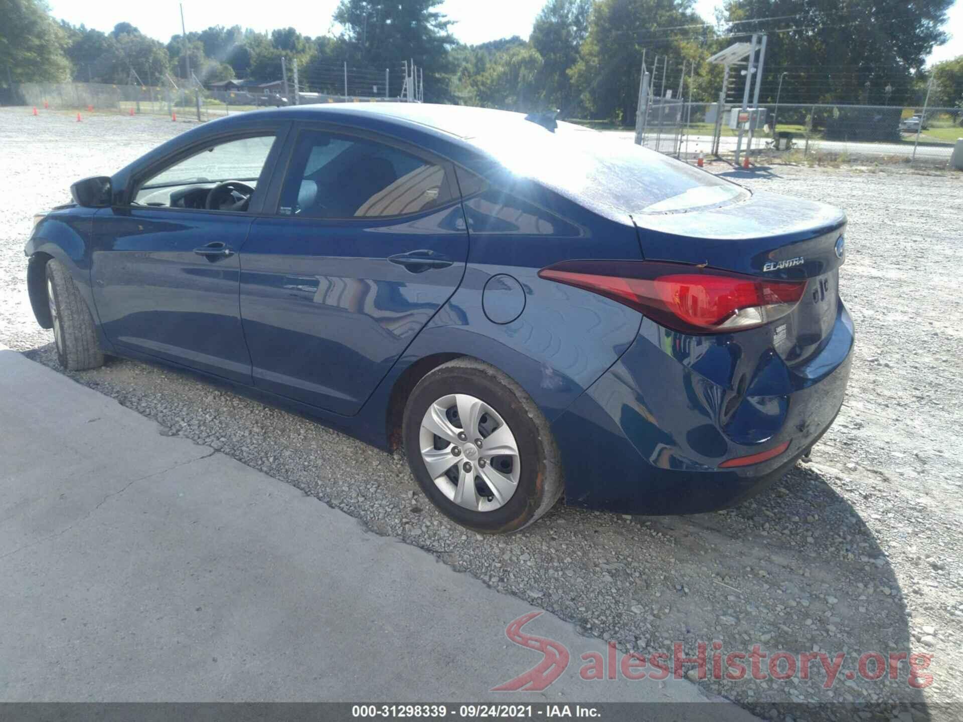 5NPDH4AE5GH727840 2016 HYUNDAI ELANTRA