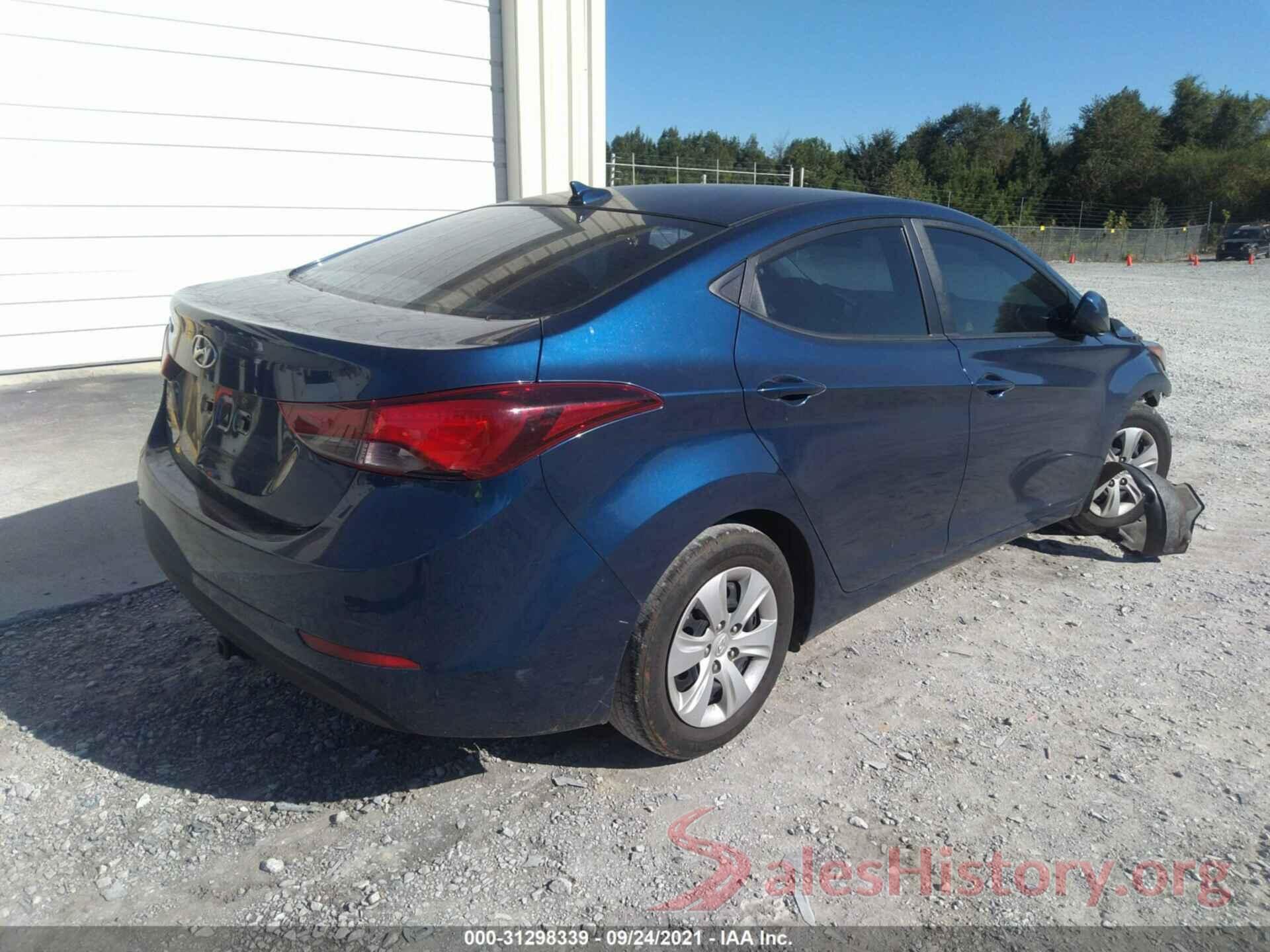 5NPDH4AE5GH727840 2016 HYUNDAI ELANTRA