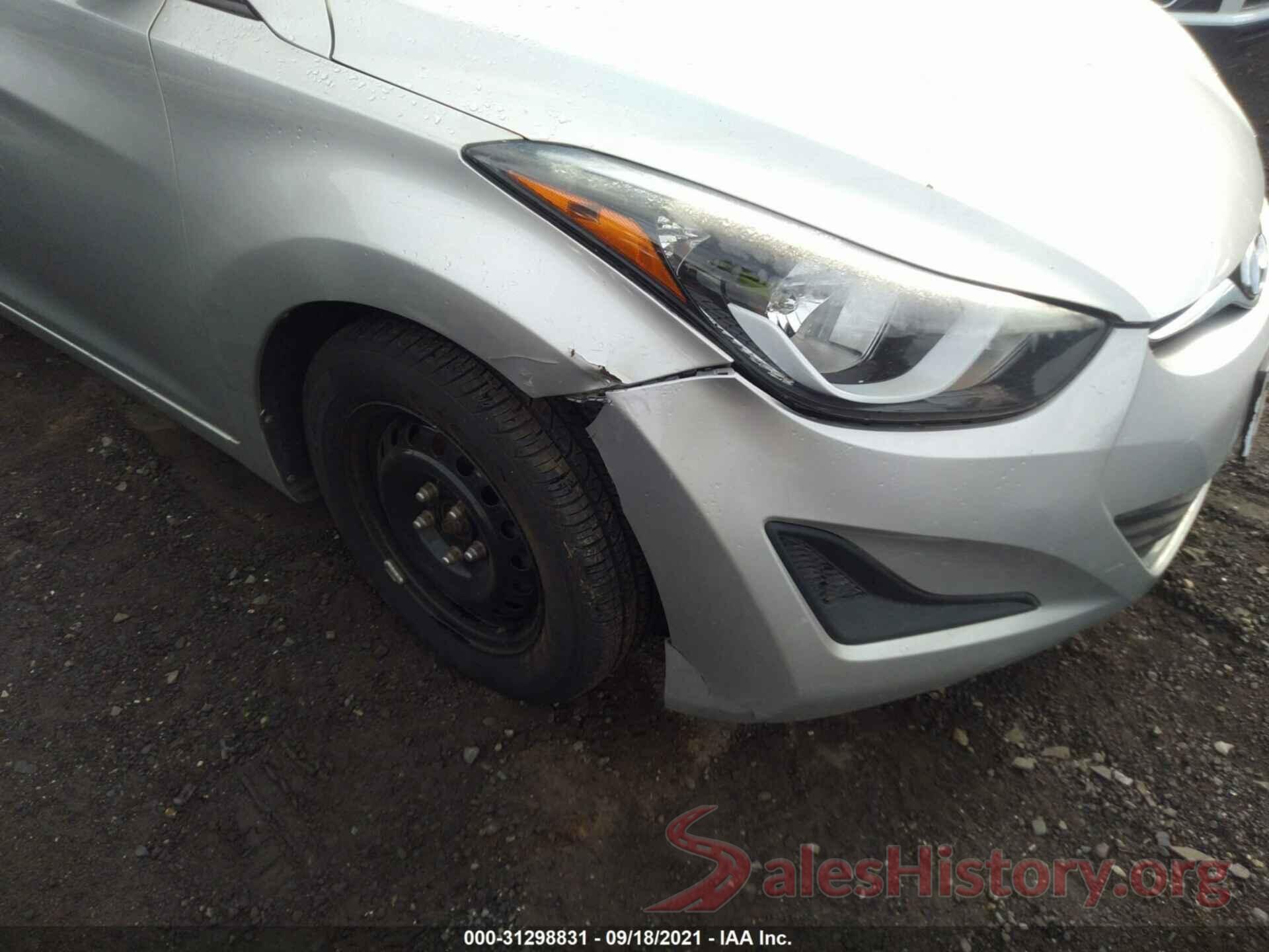 5NPDH4AE1GH787260 2016 HYUNDAI ELANTRA