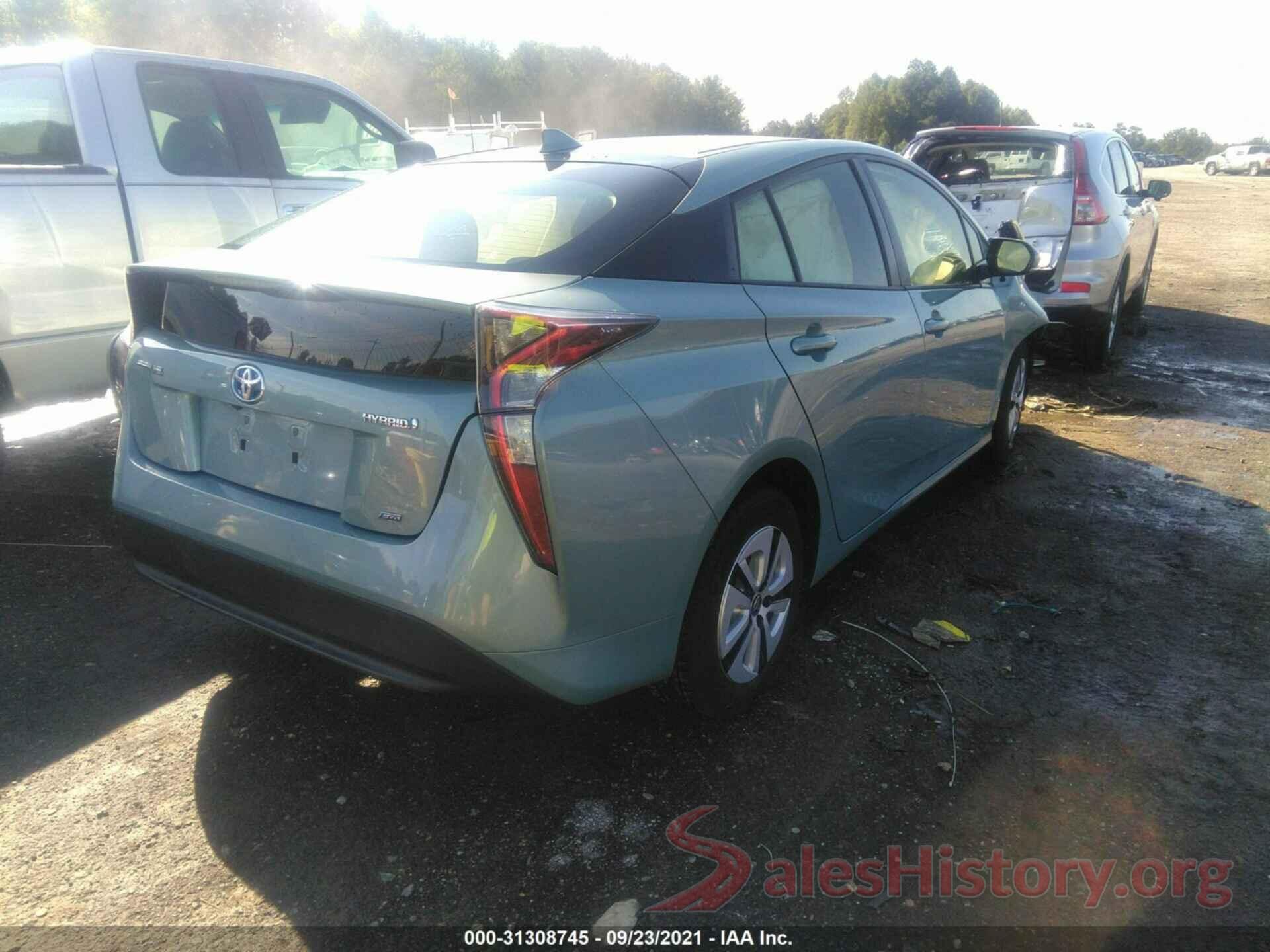 JTDKARFU9G3027288 2016 TOYOTA PRIUS