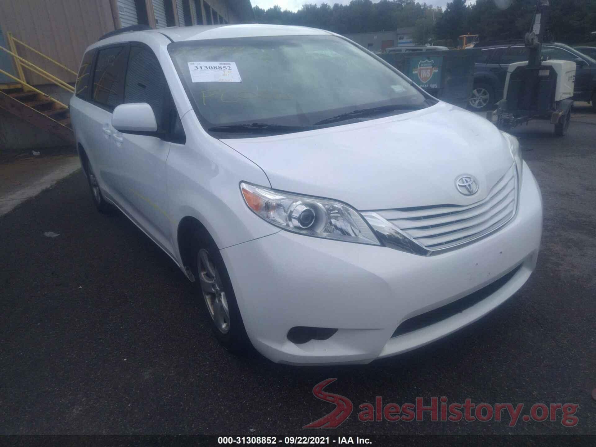 5TDKZ3DC5HS802525 2017 TOYOTA SIENNA